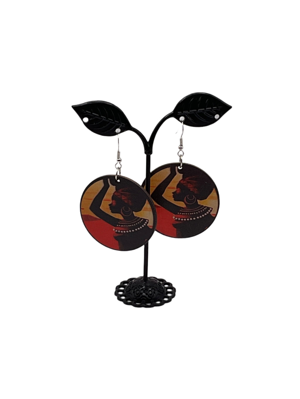 African Woman Earrings