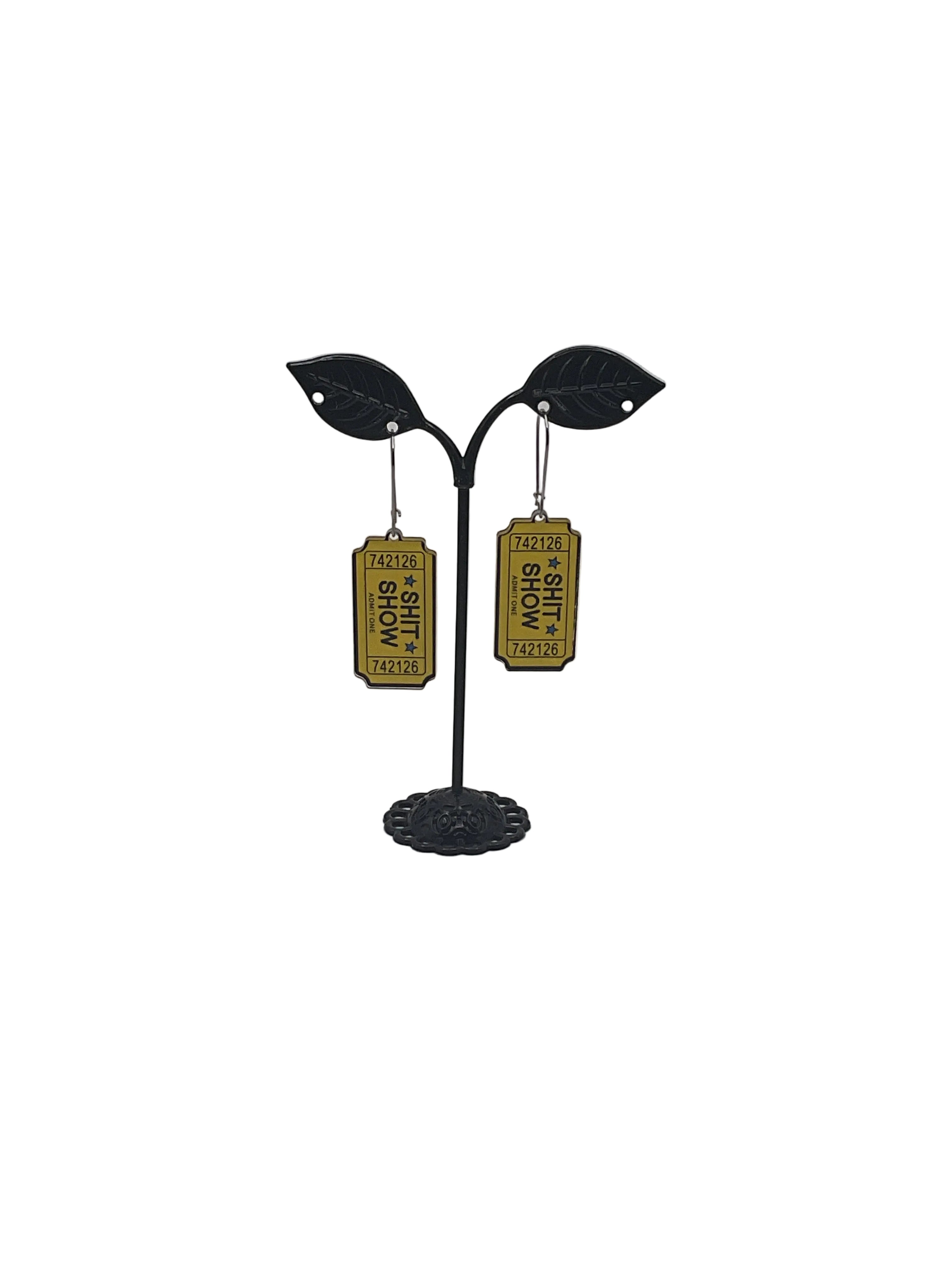 Shit Show Ticket Earrings