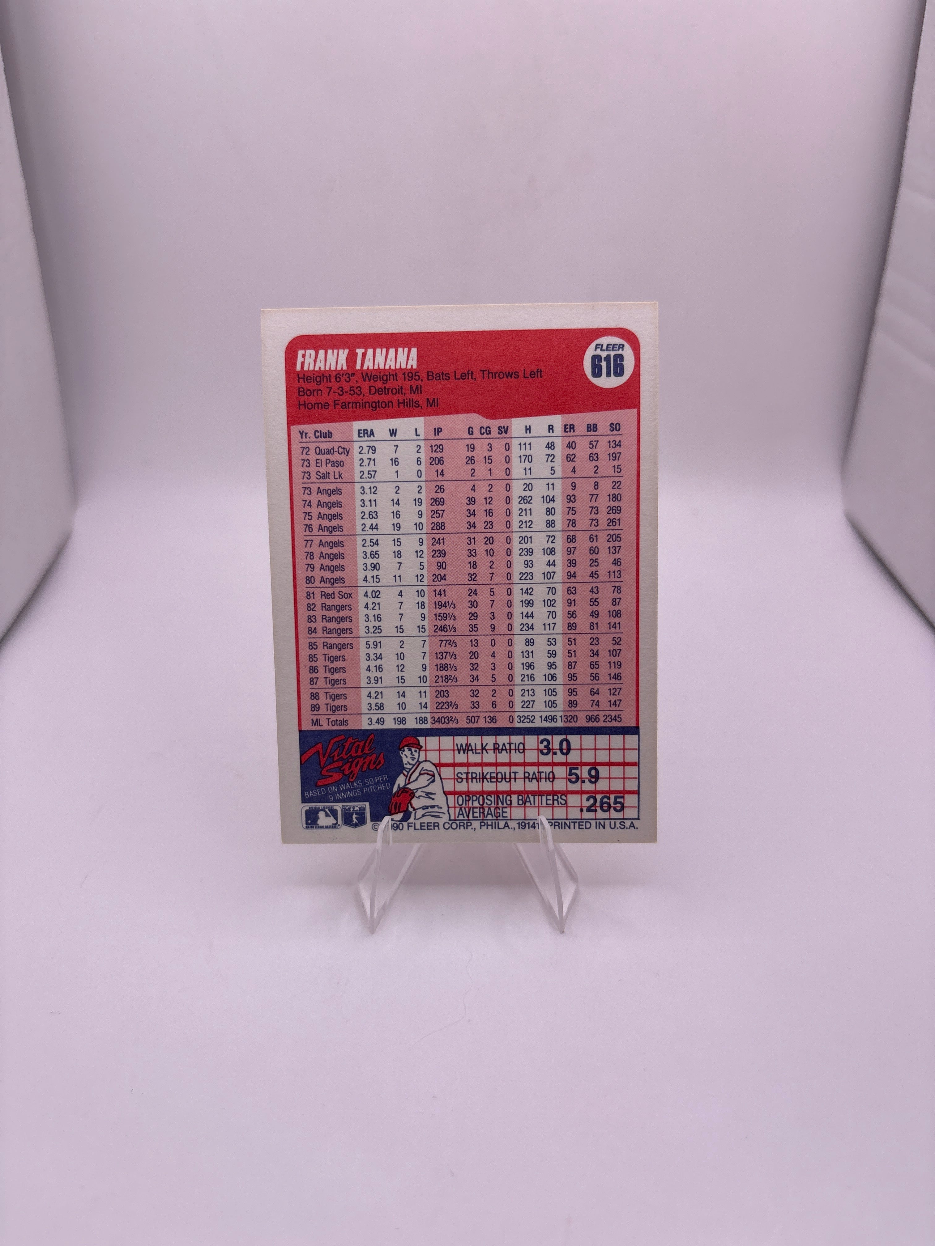 Fleer Frank Tanana