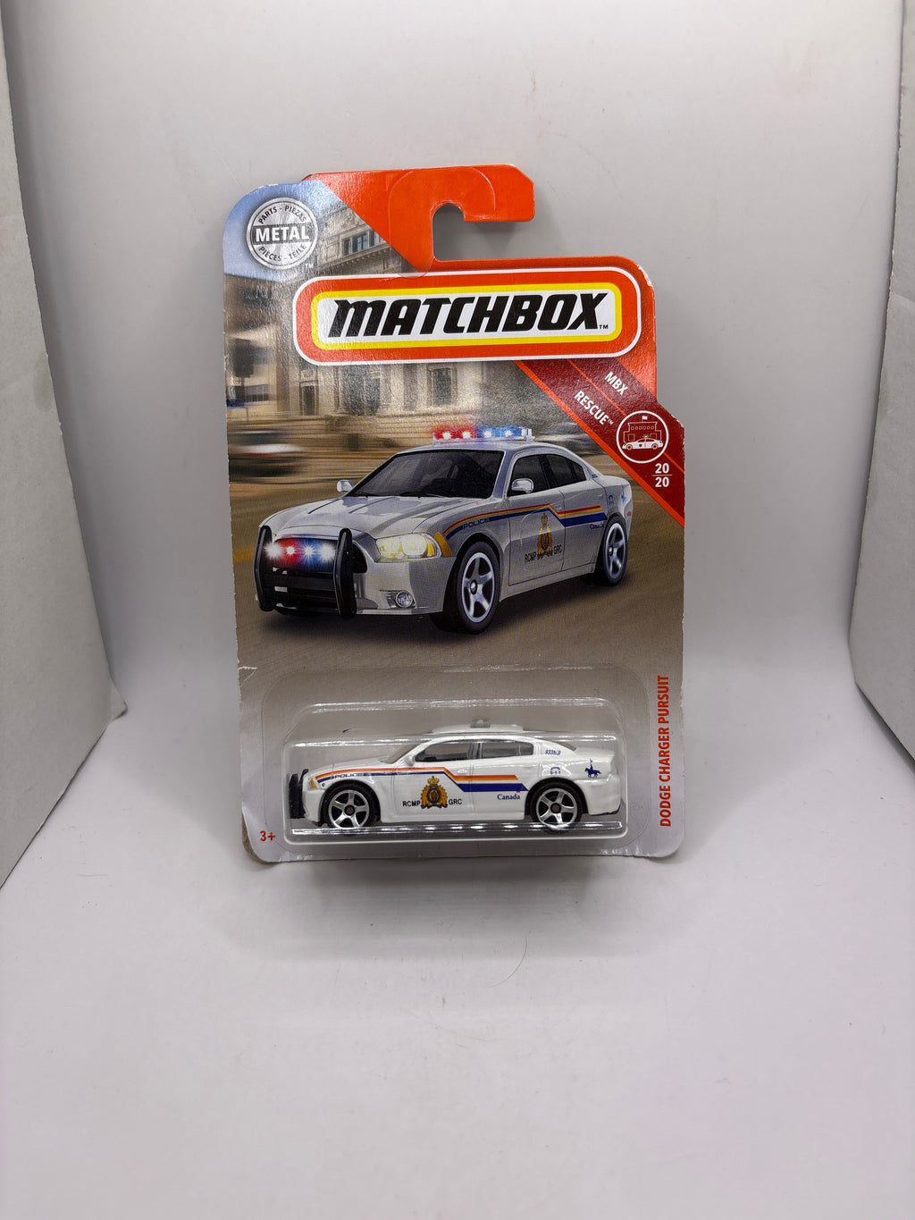 Matchbox Dodge Charger Pursuit Diecast white