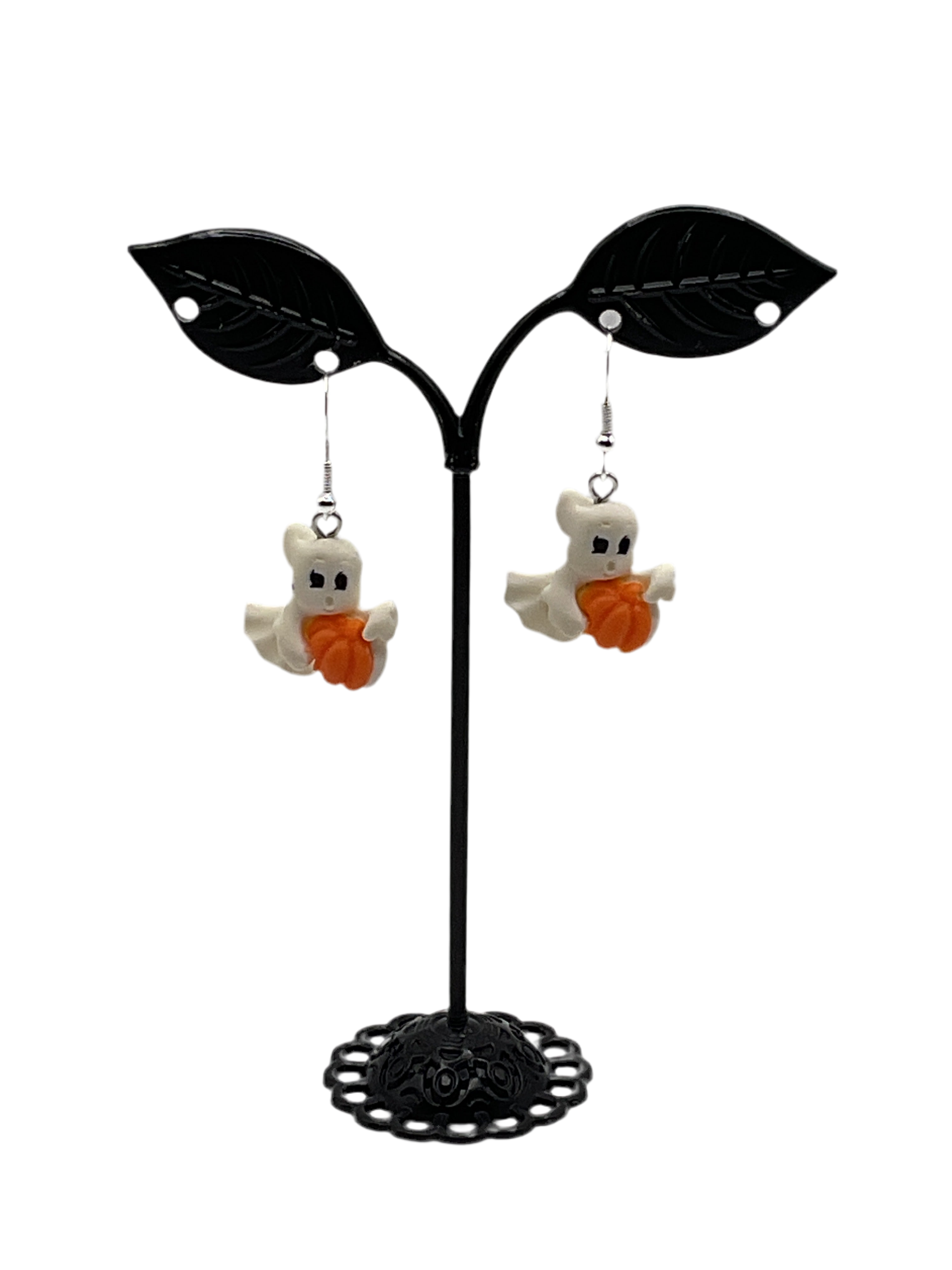 Ghost and Pumpkin Earrings