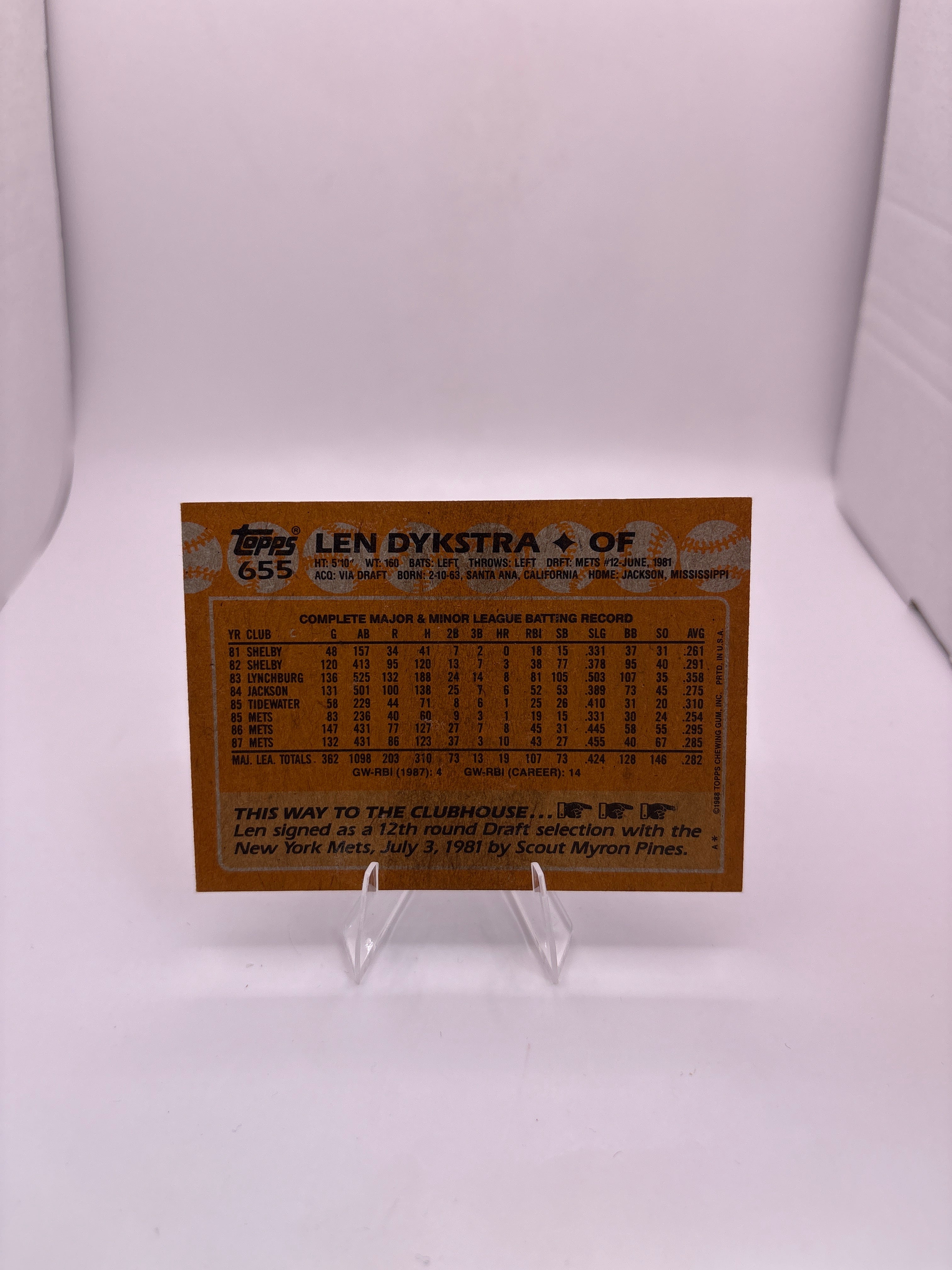 Topps Len Dykstra