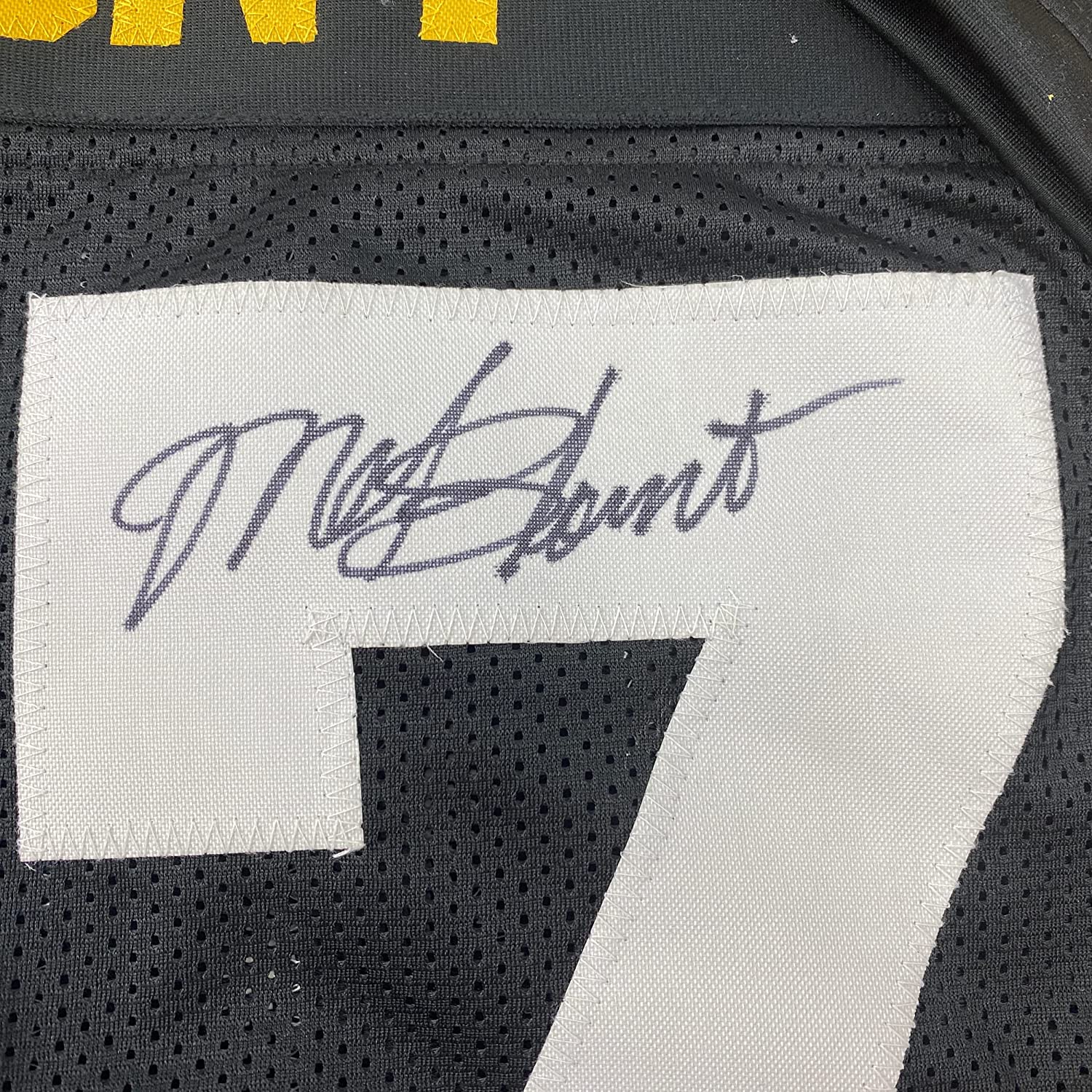 Framed Autographed/Signed Mel Blount 35x39 Pittsburgh Black Football Jersey JSA COA