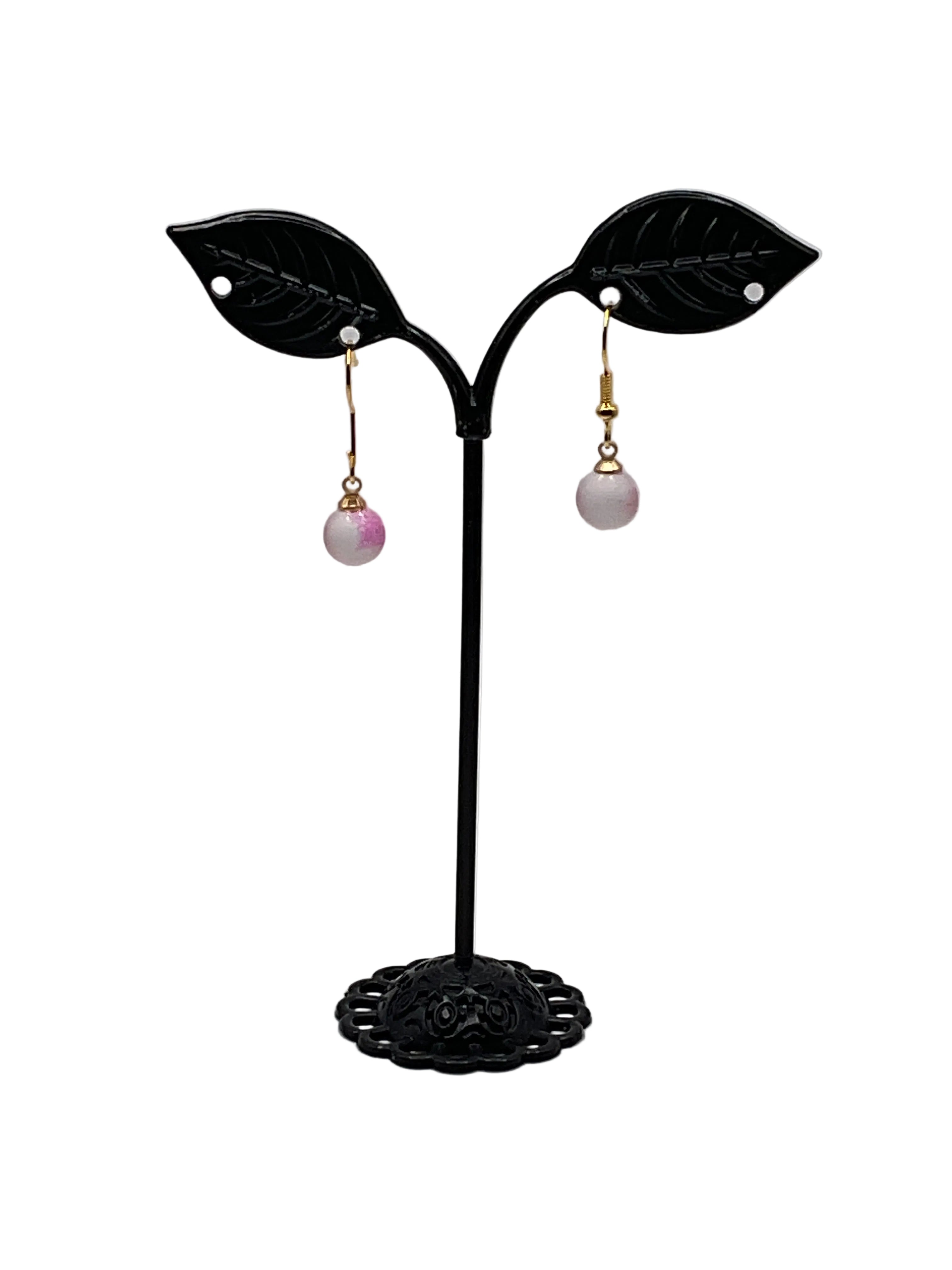 Earrings with beads