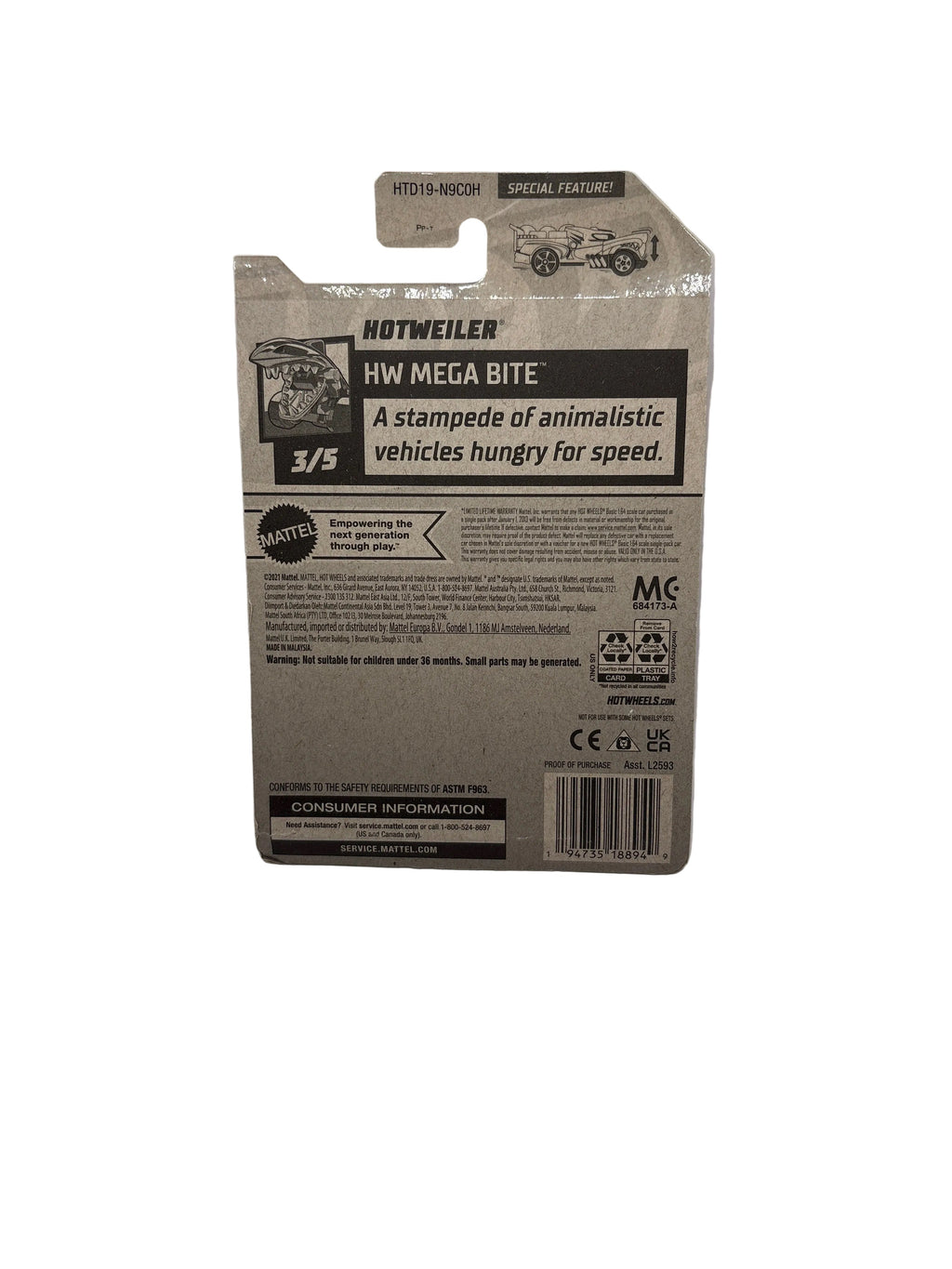 Hot Wheels Hotweiler Diecast