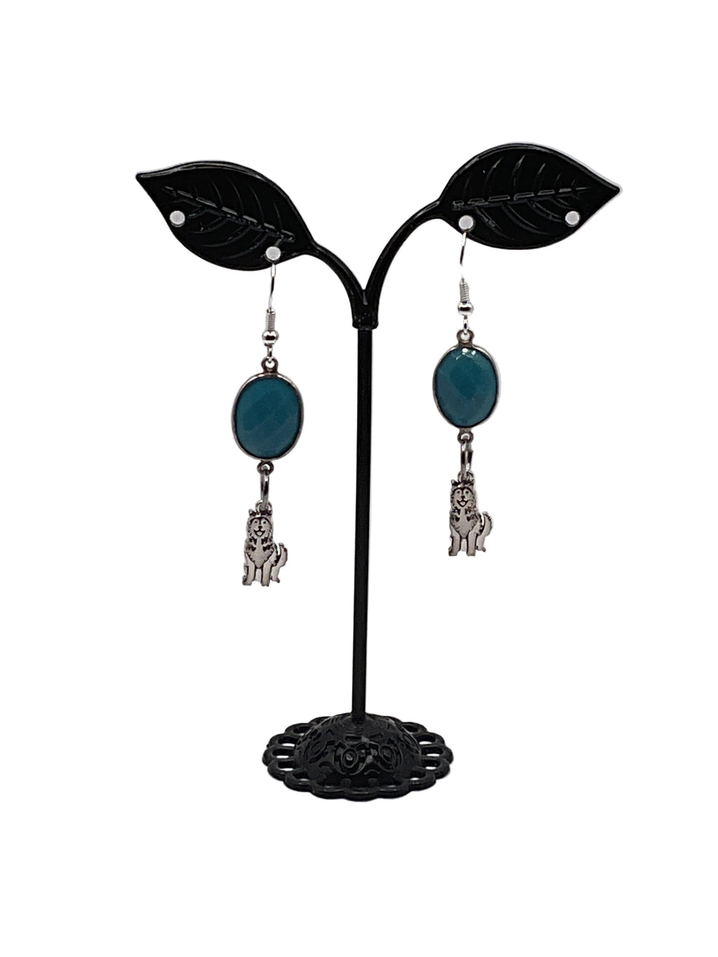 Turquoise Blue Faceted Earrings