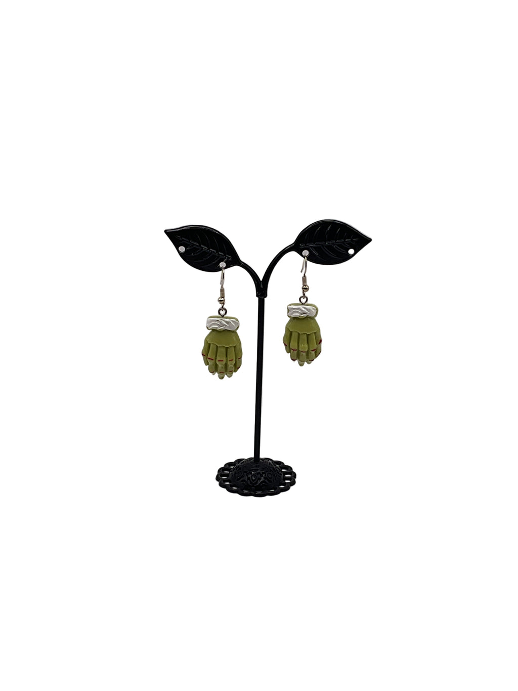 Green Hand Earrings