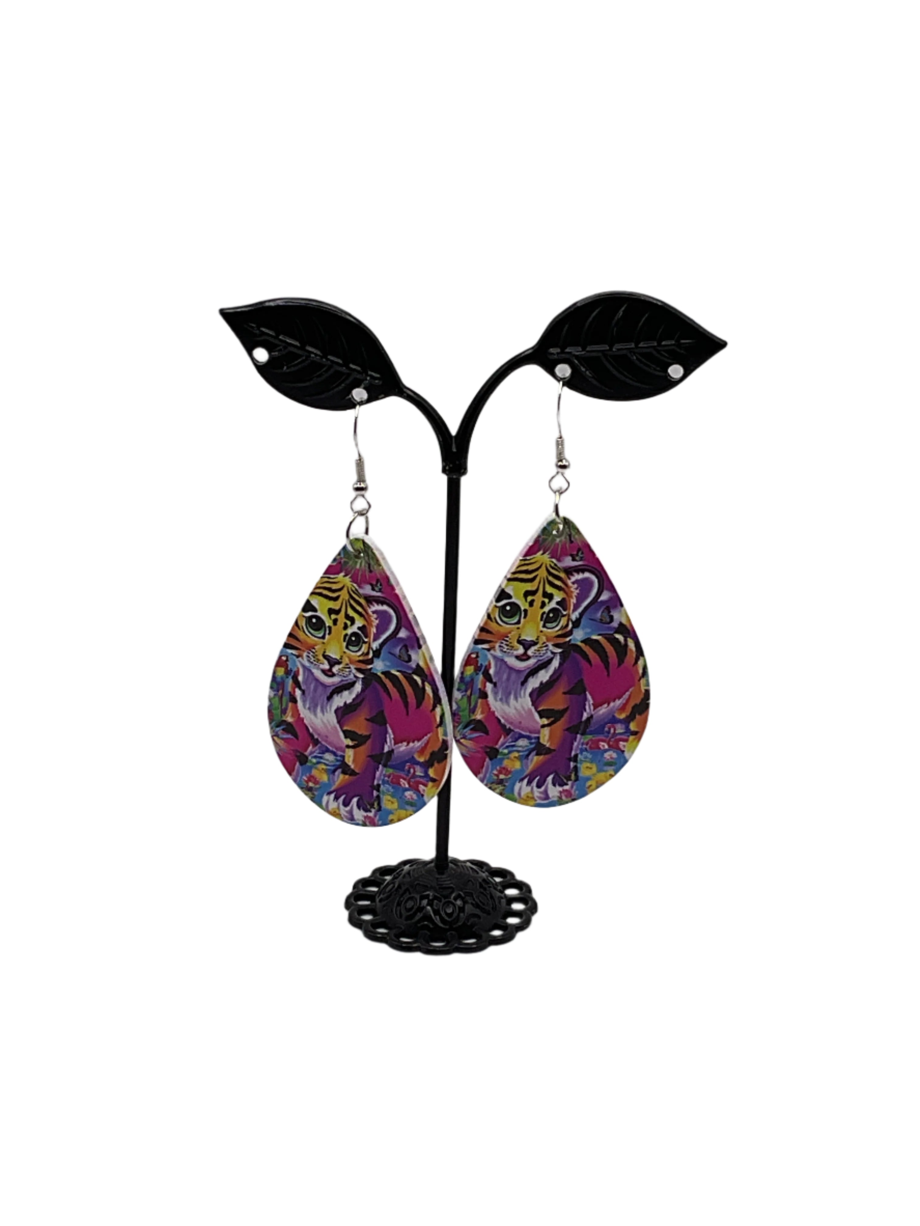 Colorful Baby Tiger earrings