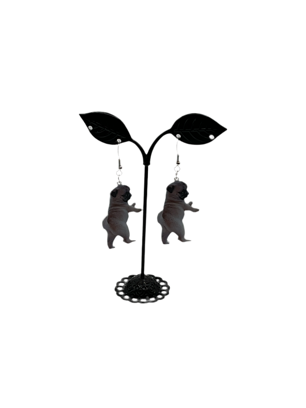 Pug meme earrings