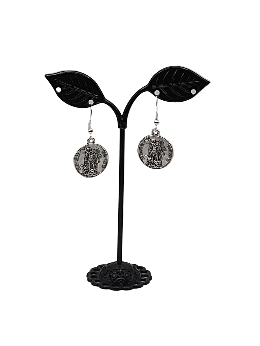 Religious Medal Earrings