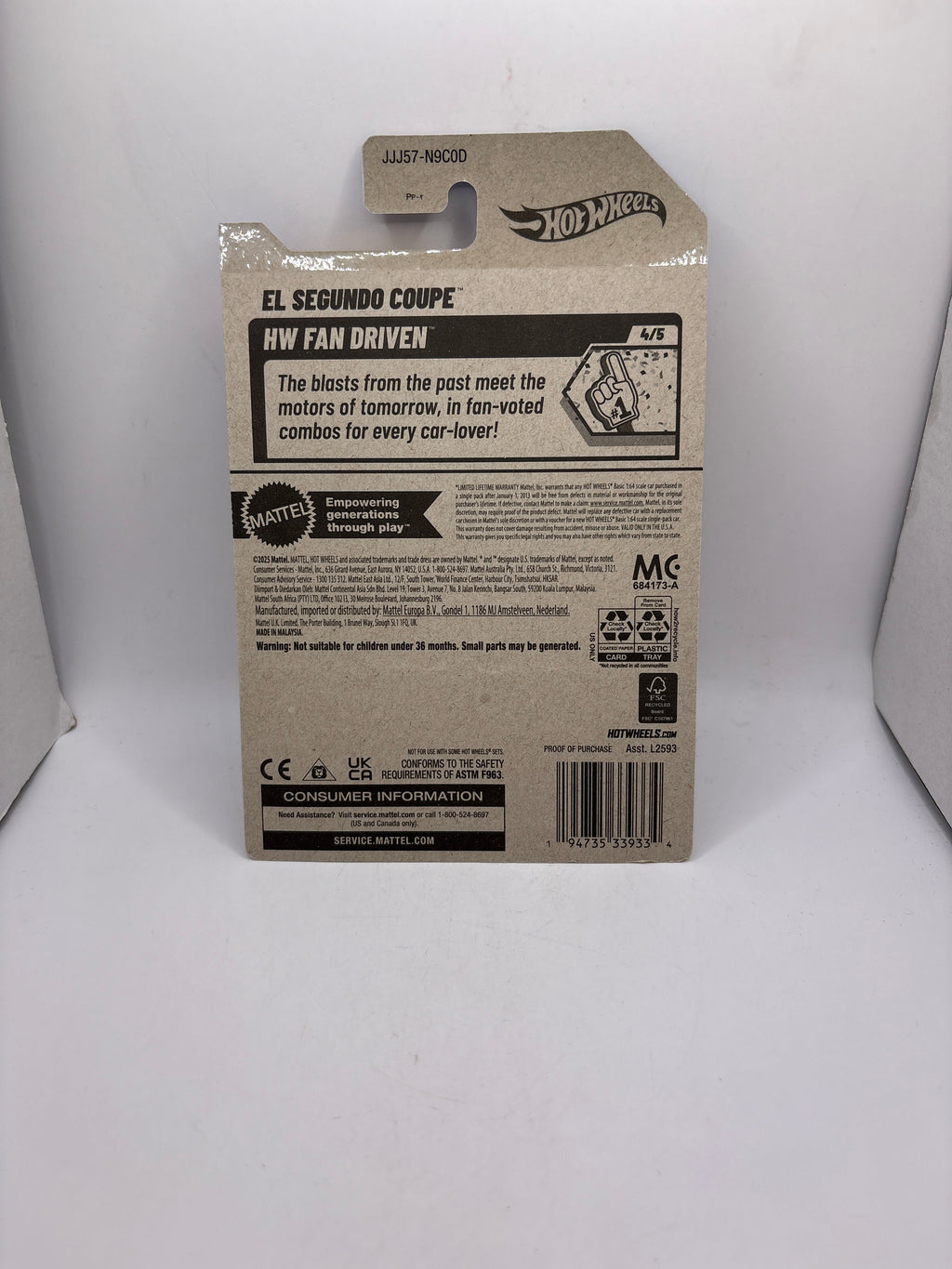Hot Wheels El Segundo Coupe Diecast white
