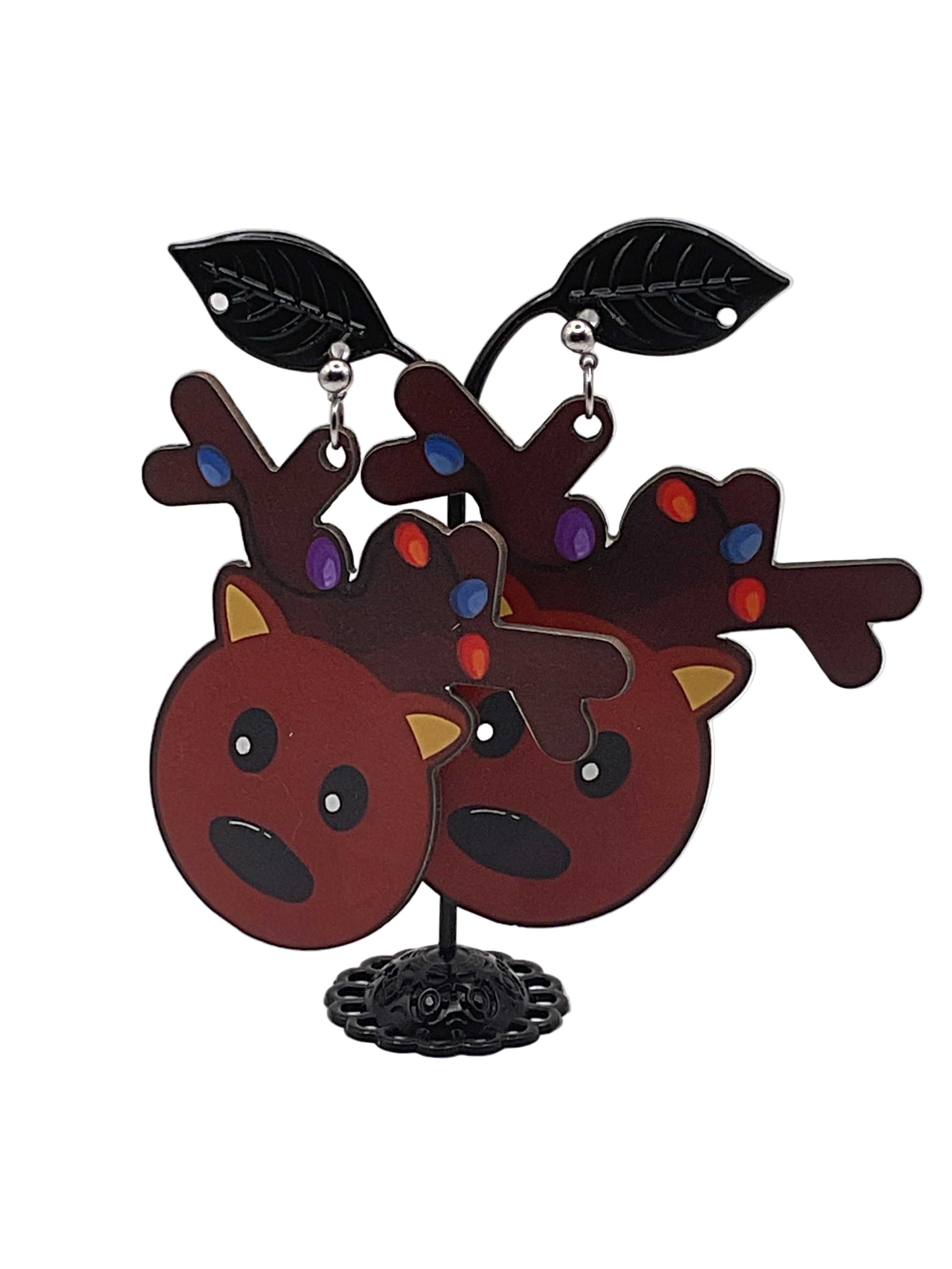 Wooden Christmas Earrings
