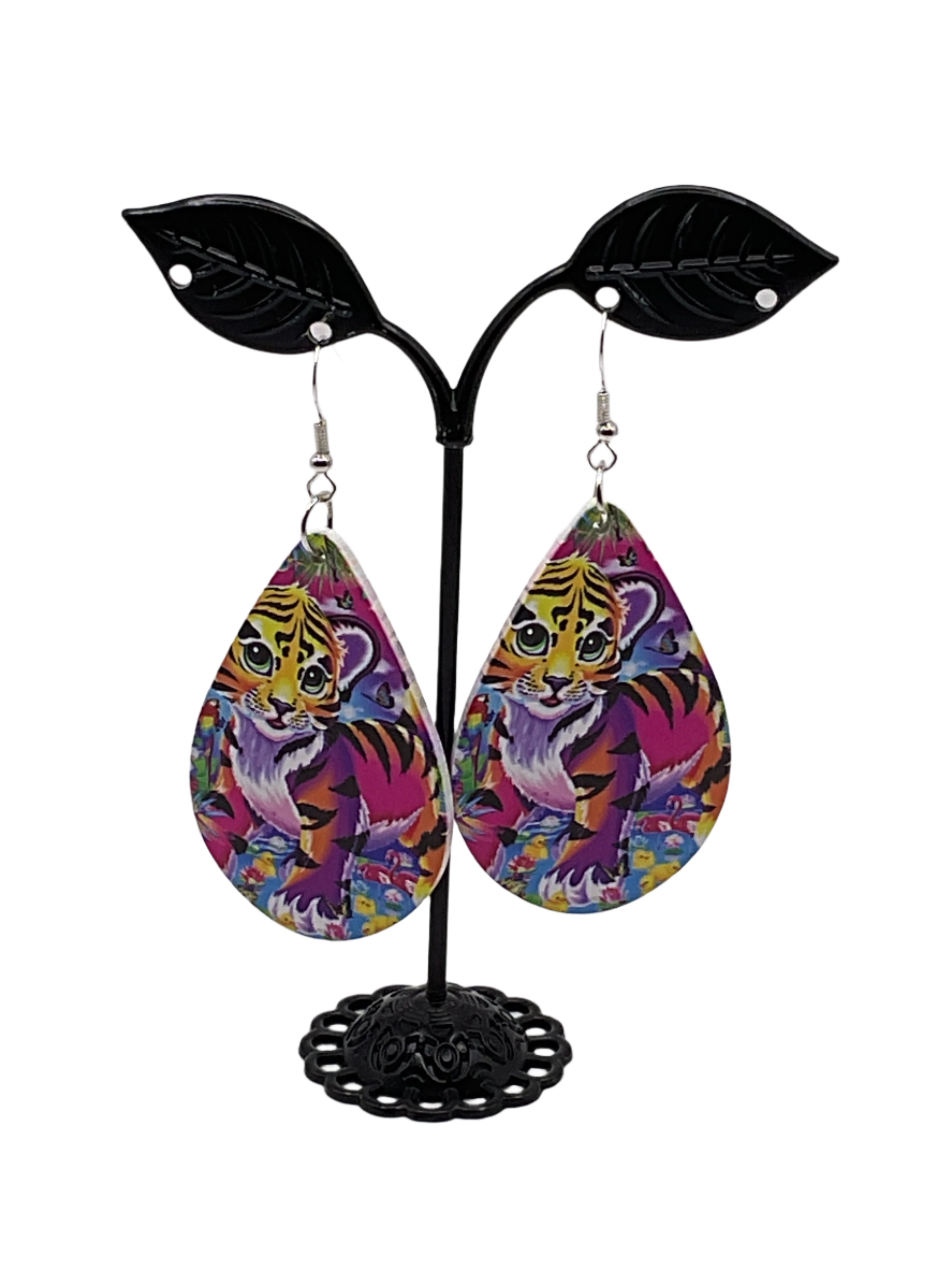 Colorful Baby Tiger earrings