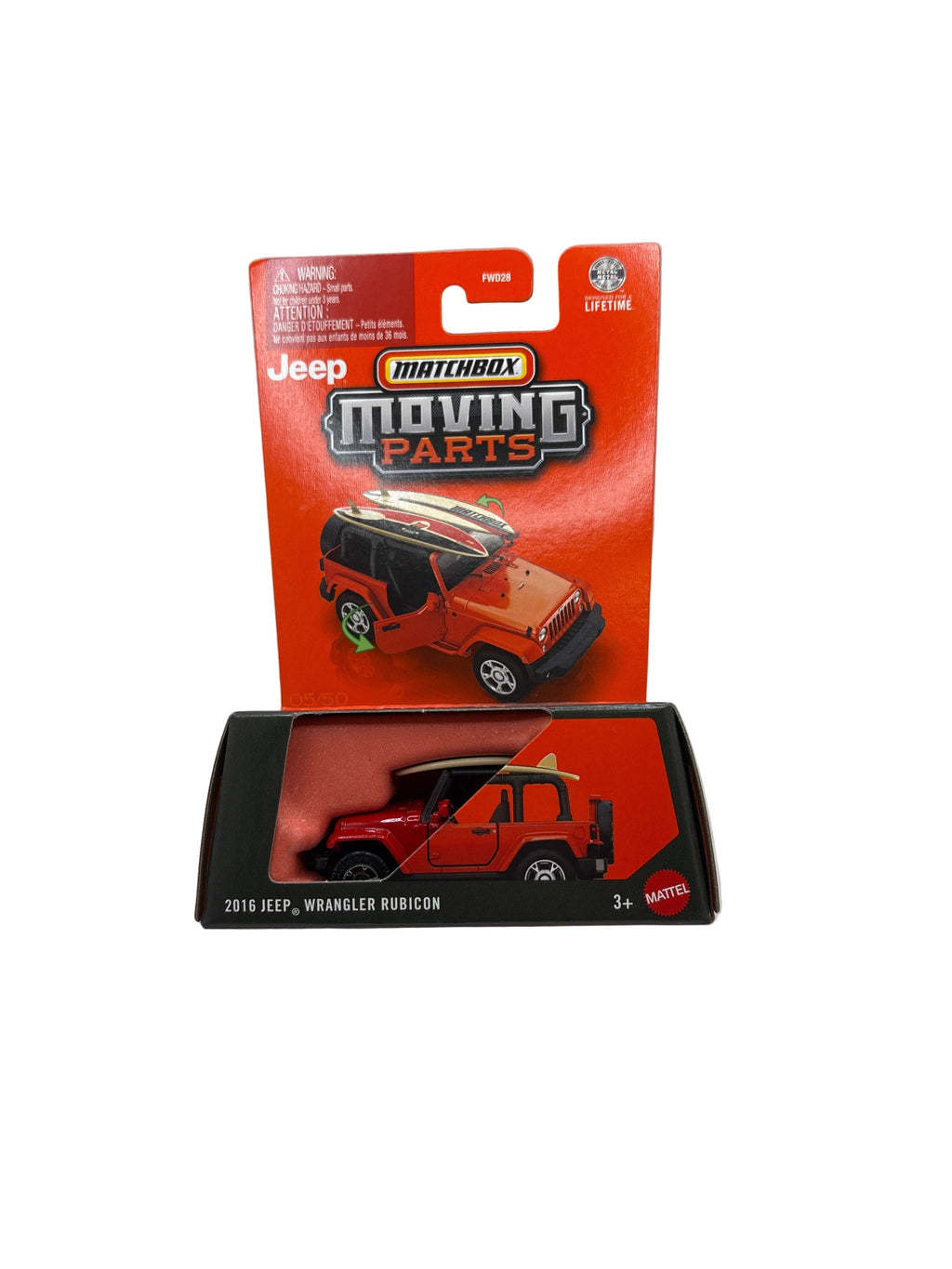 Matchbox 2016 Jeep Wrangler Rubicon Diecast red