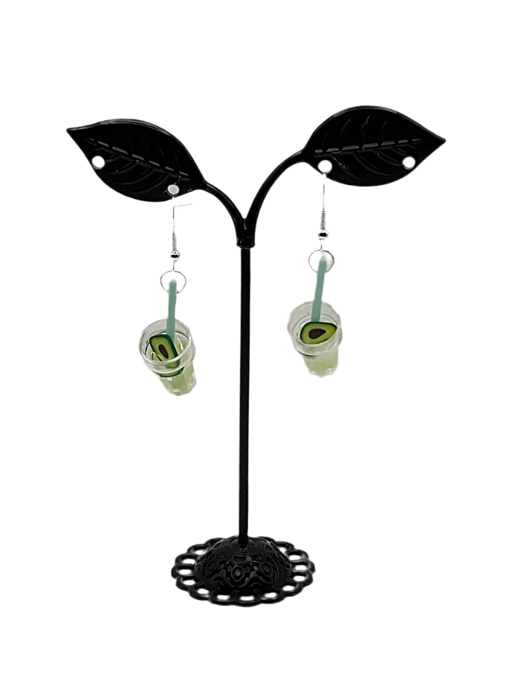 Glow In The Dark Avocado Drink Earrings
