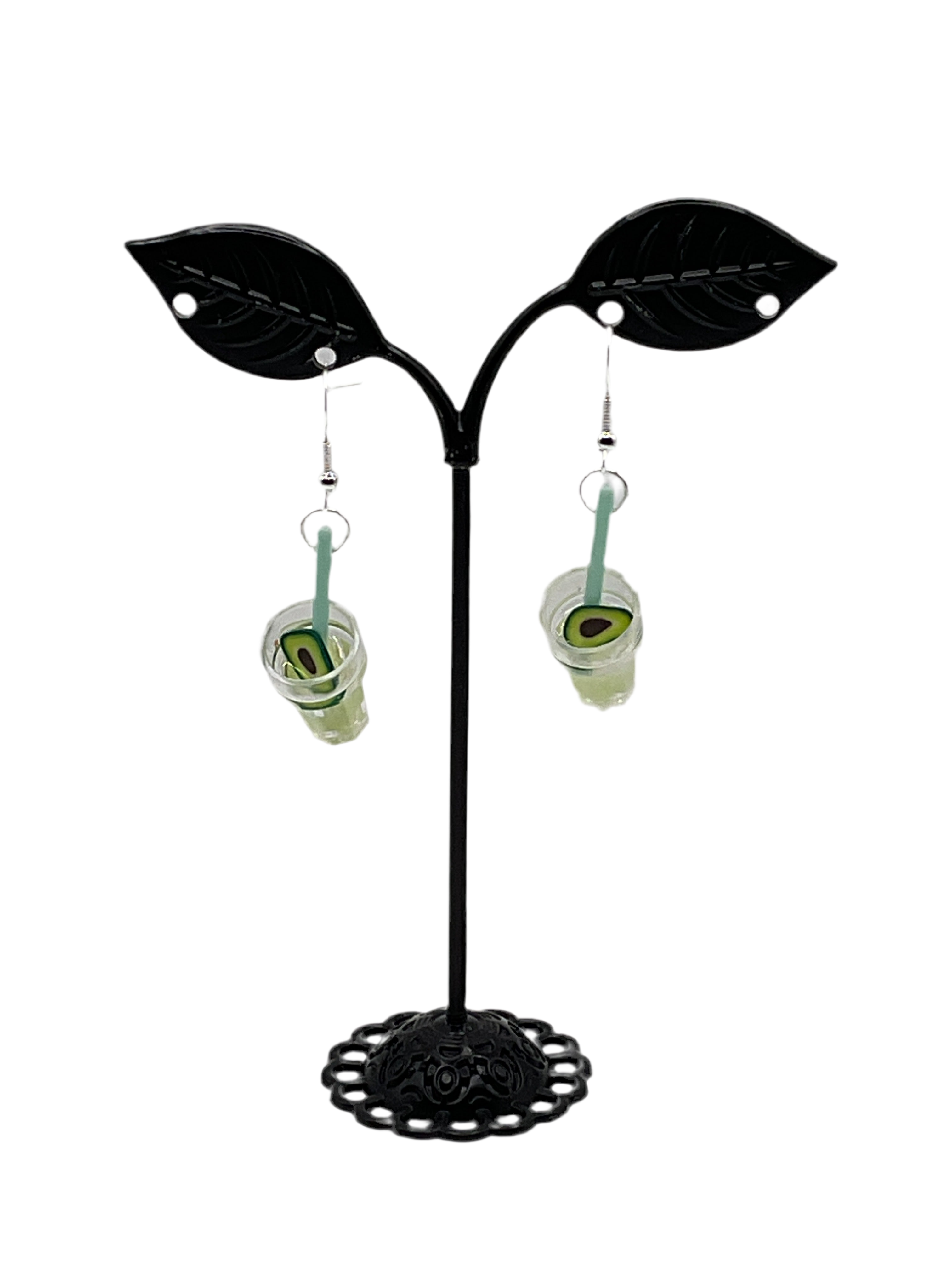 Glow In The Dark Avocado Drink Earrings