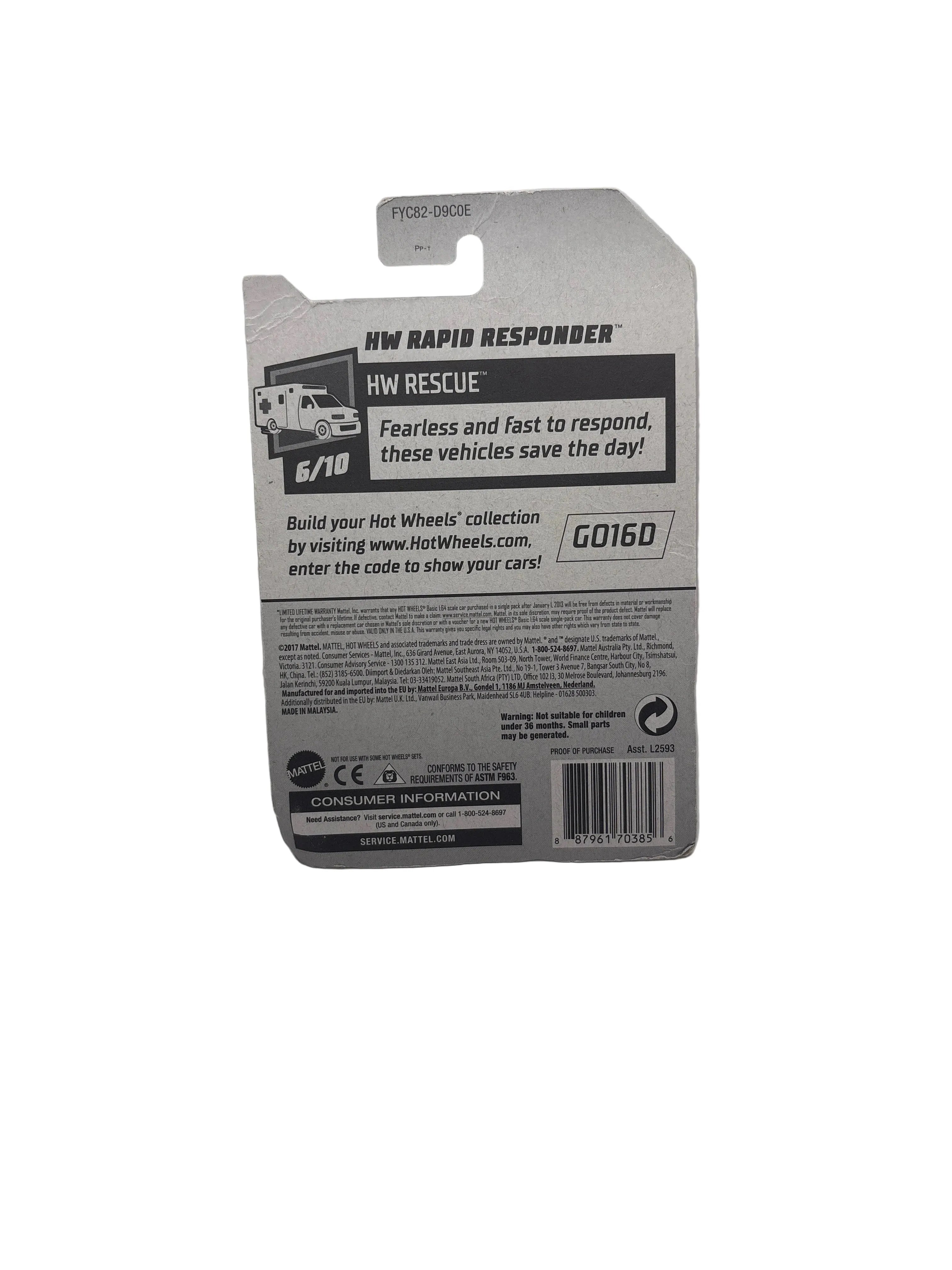 Hot Wheels HW Rapid Responder Diecast yellow