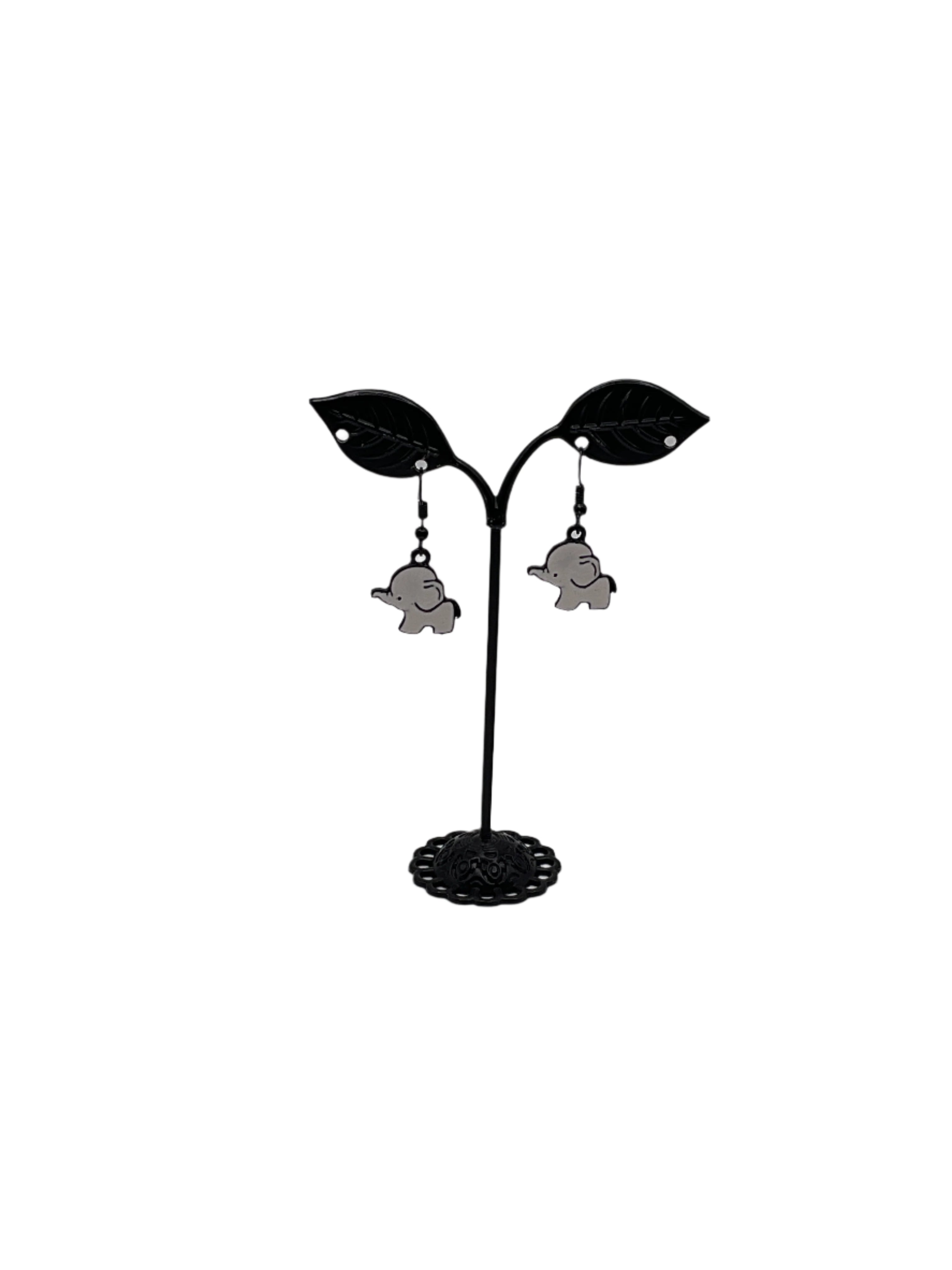 White Elephant earrings