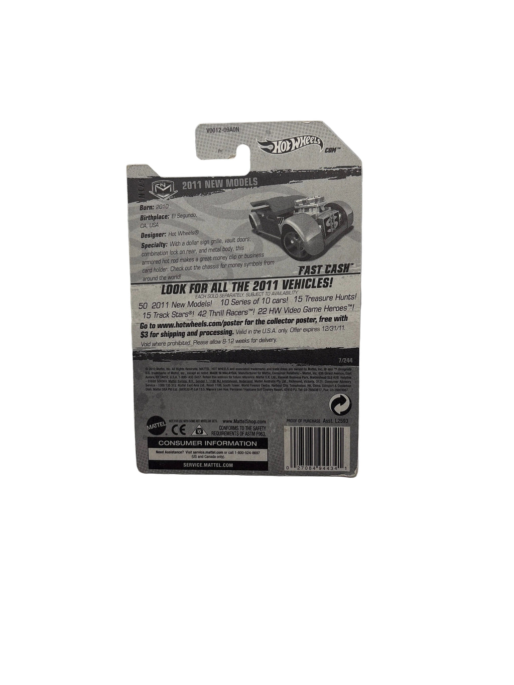 Hot Wheels Fast Cash Diecast