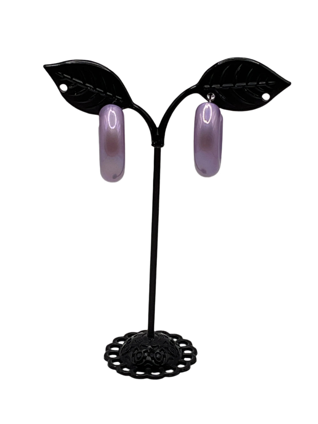 Purple hoop earrings