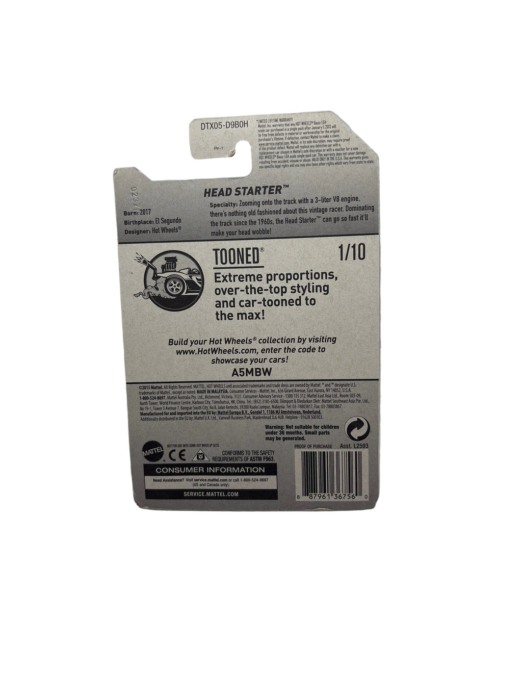 Hot Wheels Head Starter Diecast