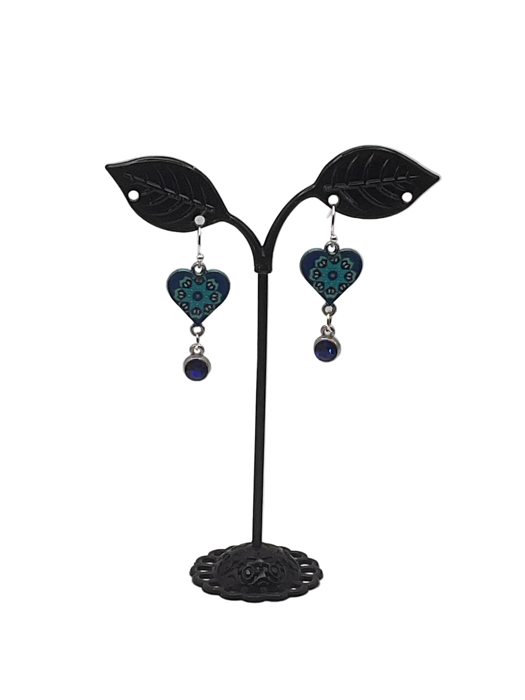 Dangling Heart and Charm Earrings
