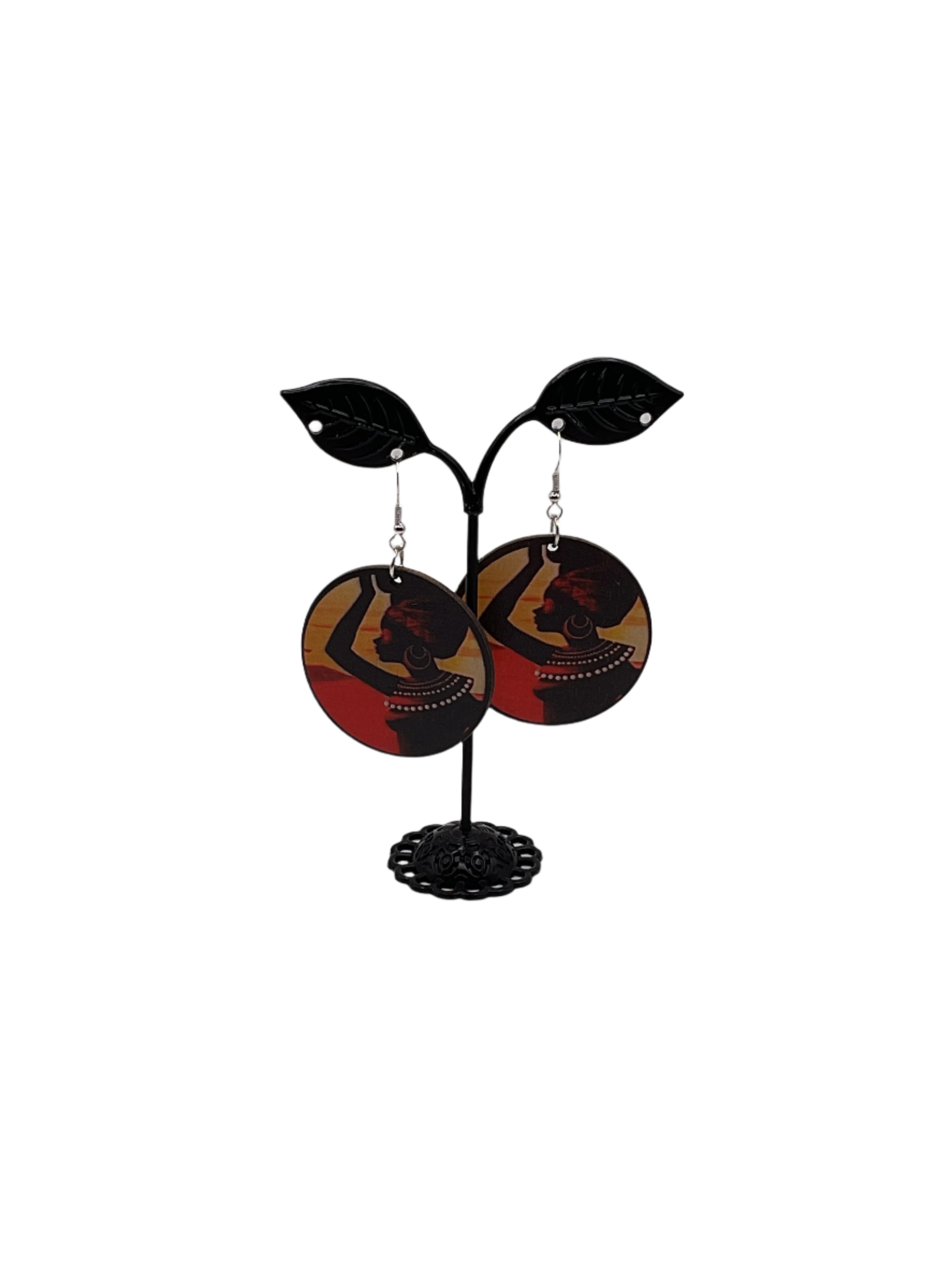 African Woman Earrings