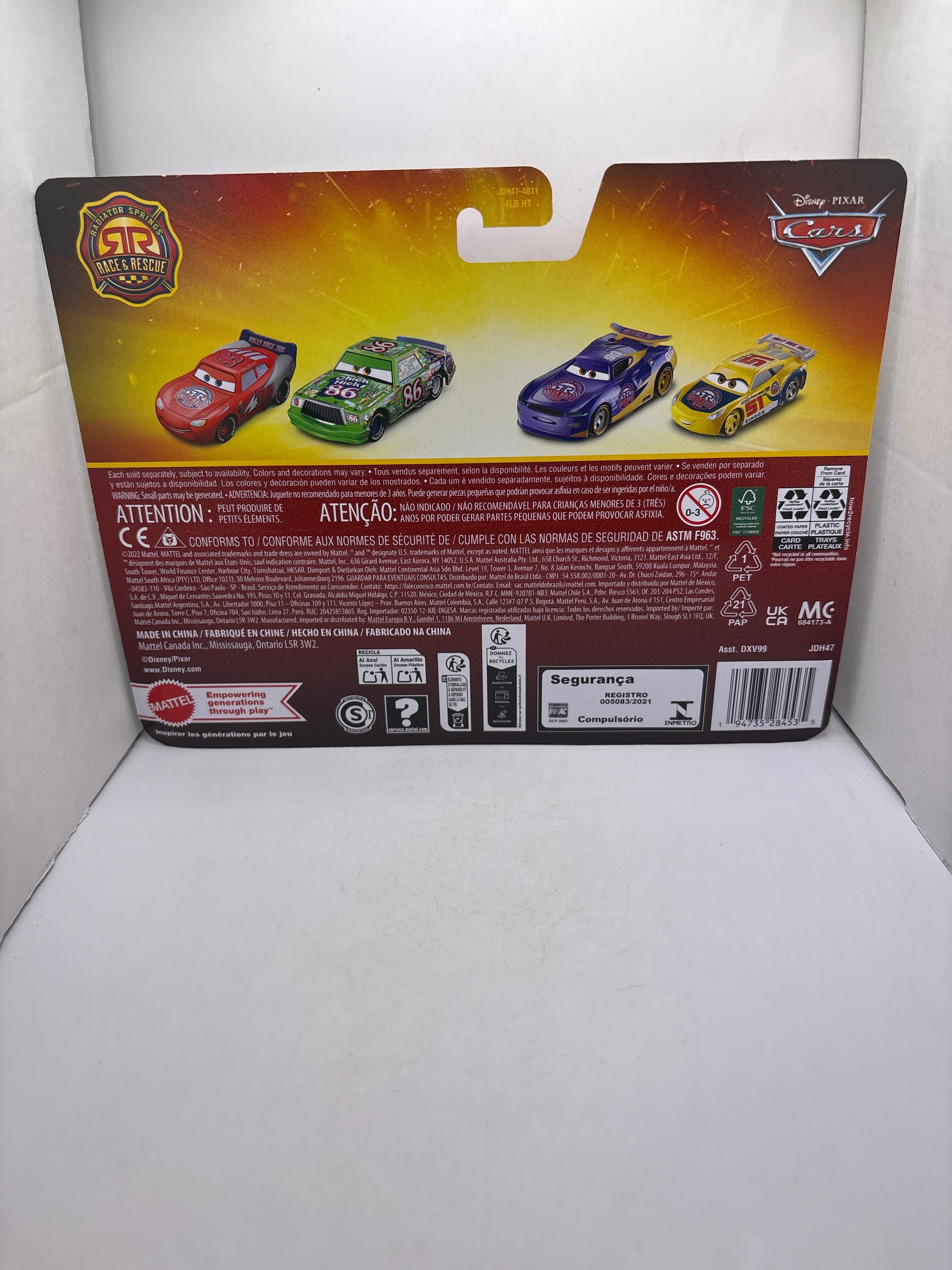 Disney Pixar Cars Lightning McQueen Chick Hicks Diecast multi color