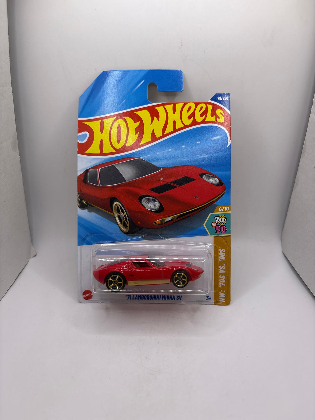 Hot Wheels 71 Lamborghini Miura SV Diecast red