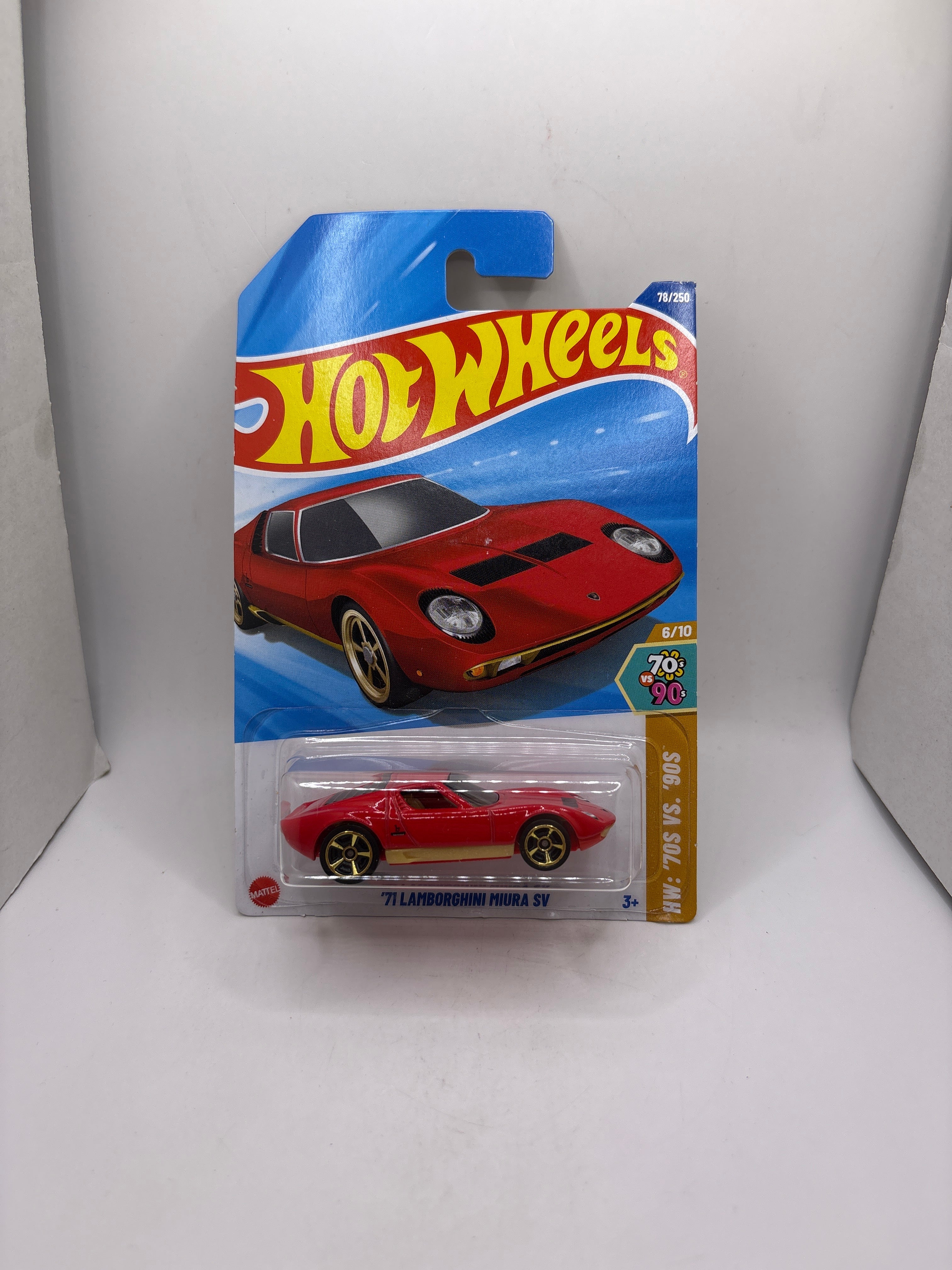 Hot Wheels 71 Lamborghini Miura SV Diecast red