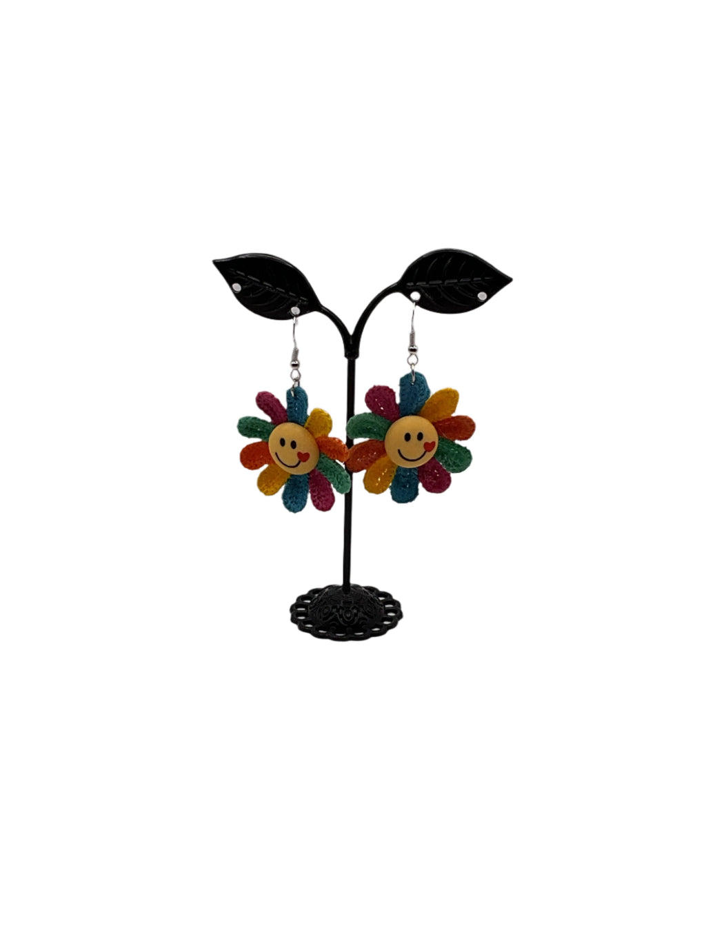 Happy Face Flower Earrings