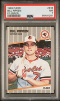Graded 1989 Fleer Bill Ripken #616 FF Error Baseball Card PSA 7 Near Mint