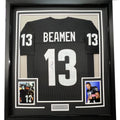 Framed Autographed/Signed Jamie Foxx Willie Beamen 35x39 Any Given Sunday Black Football Jersey JSA COA