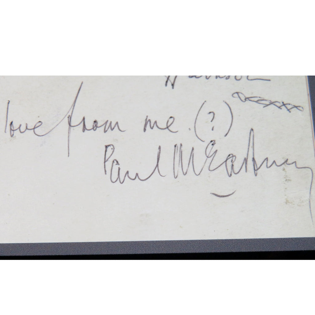 The Beatles Band Autographed Cut Music Display 15 by 30 Framed Piece - JSA , BAS , Caiazzo