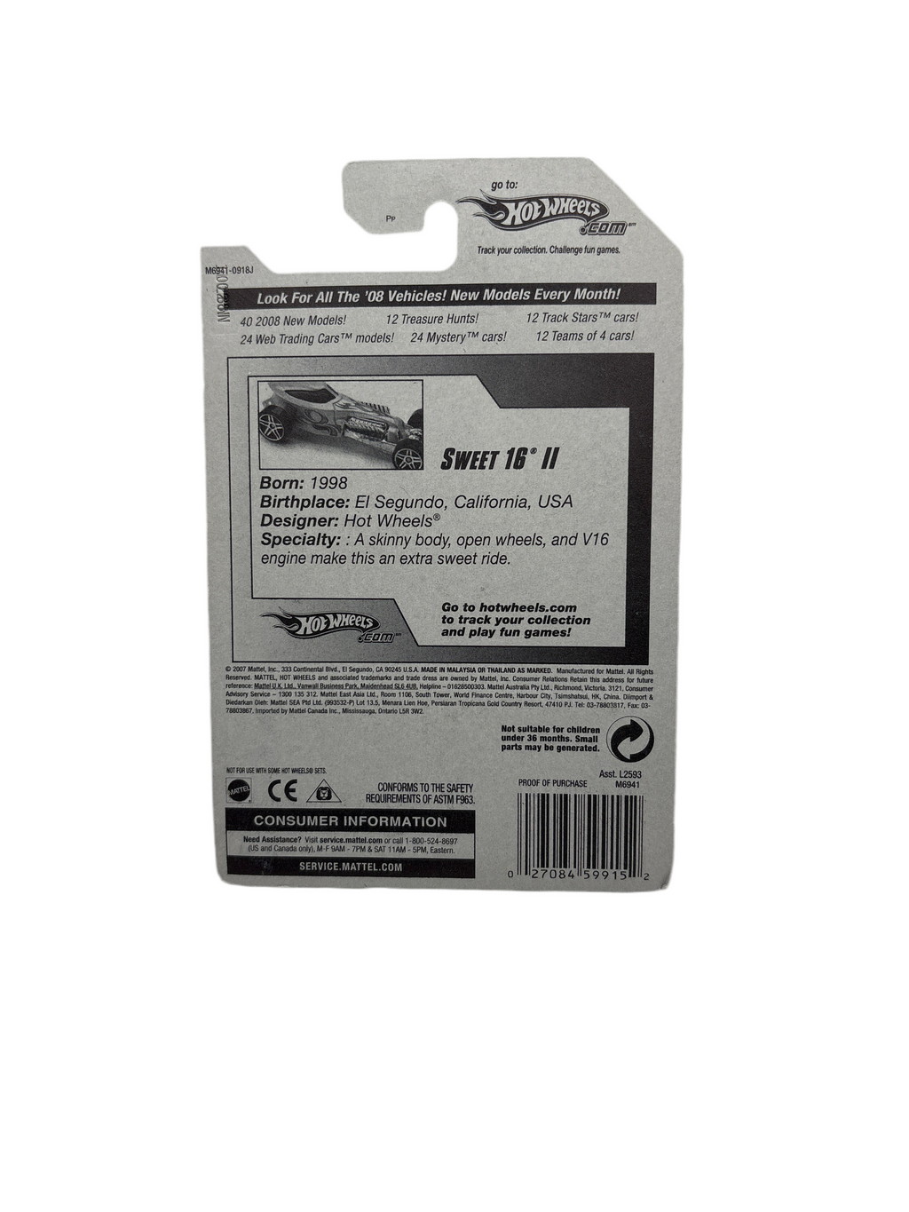 Hot Wheels Sweet 16 II Diecast