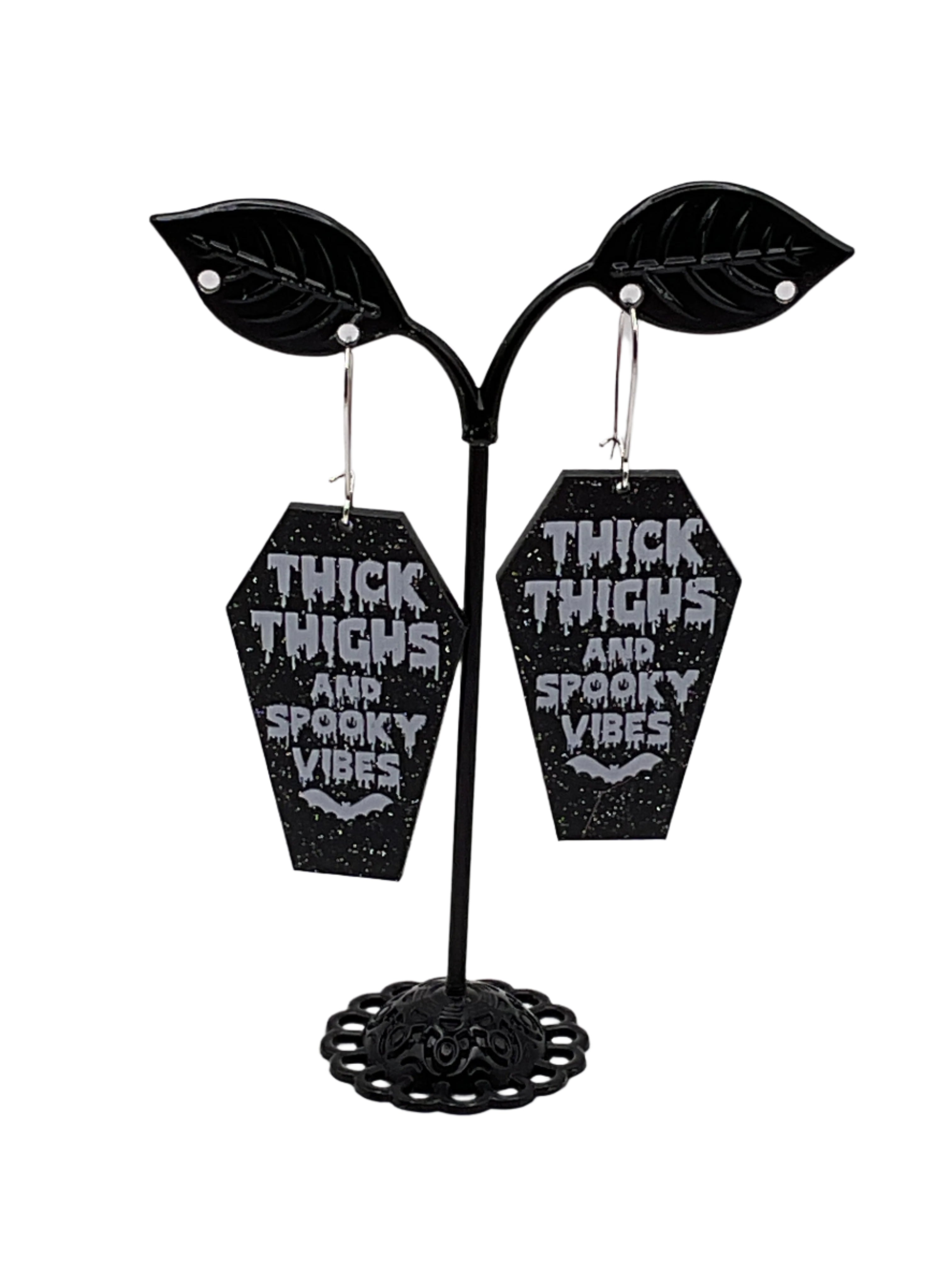 Thick Thighs And Spooky Vibes Earrings