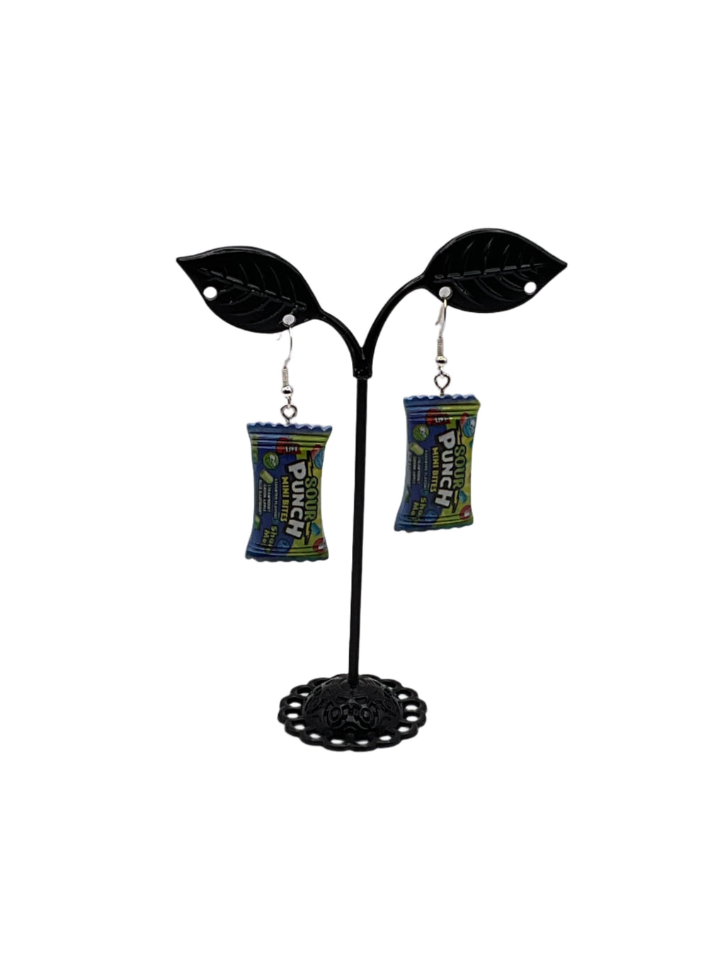 Sour punch candy earrings