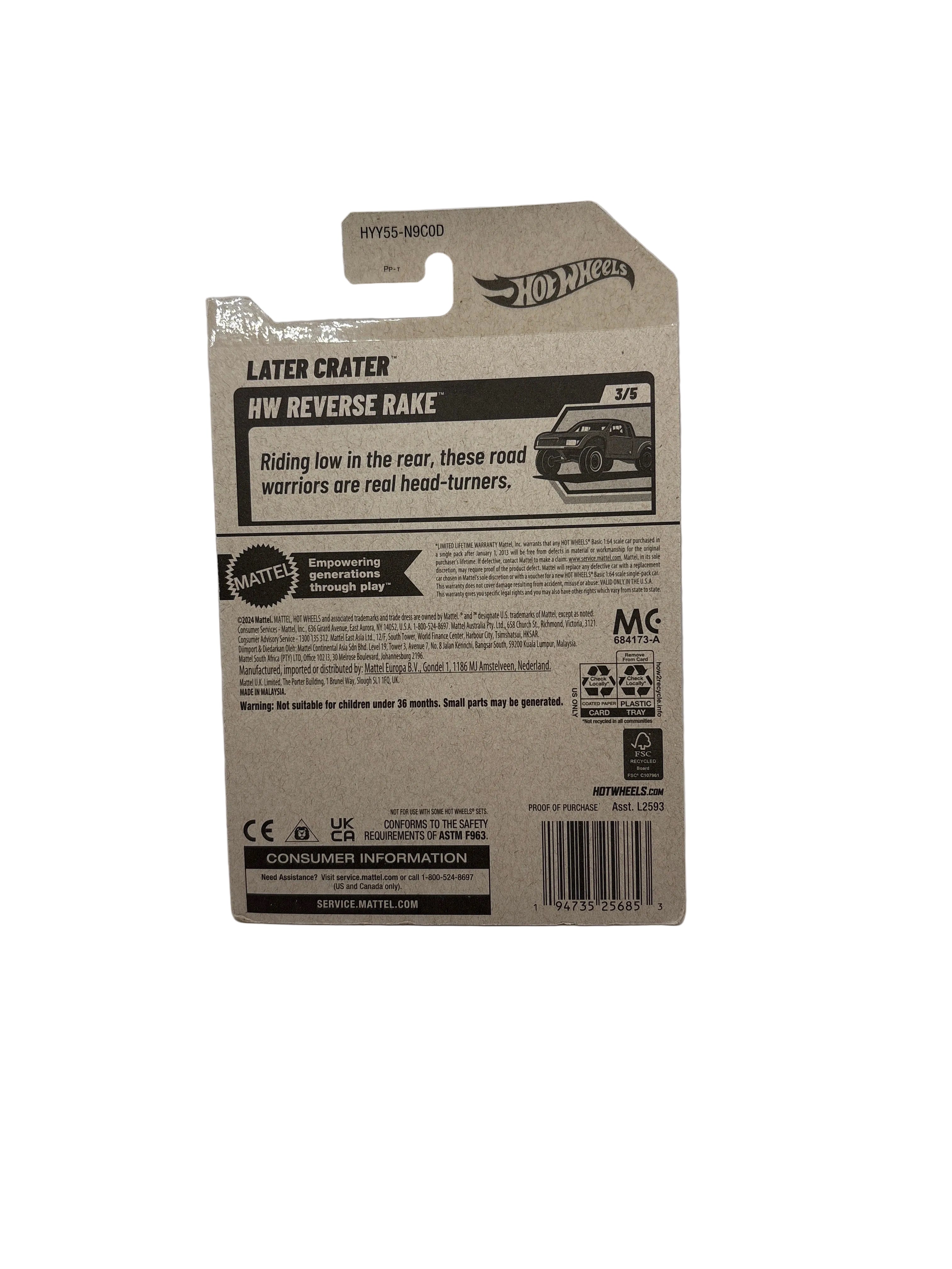 Hot Wheels Later Crater Diecast