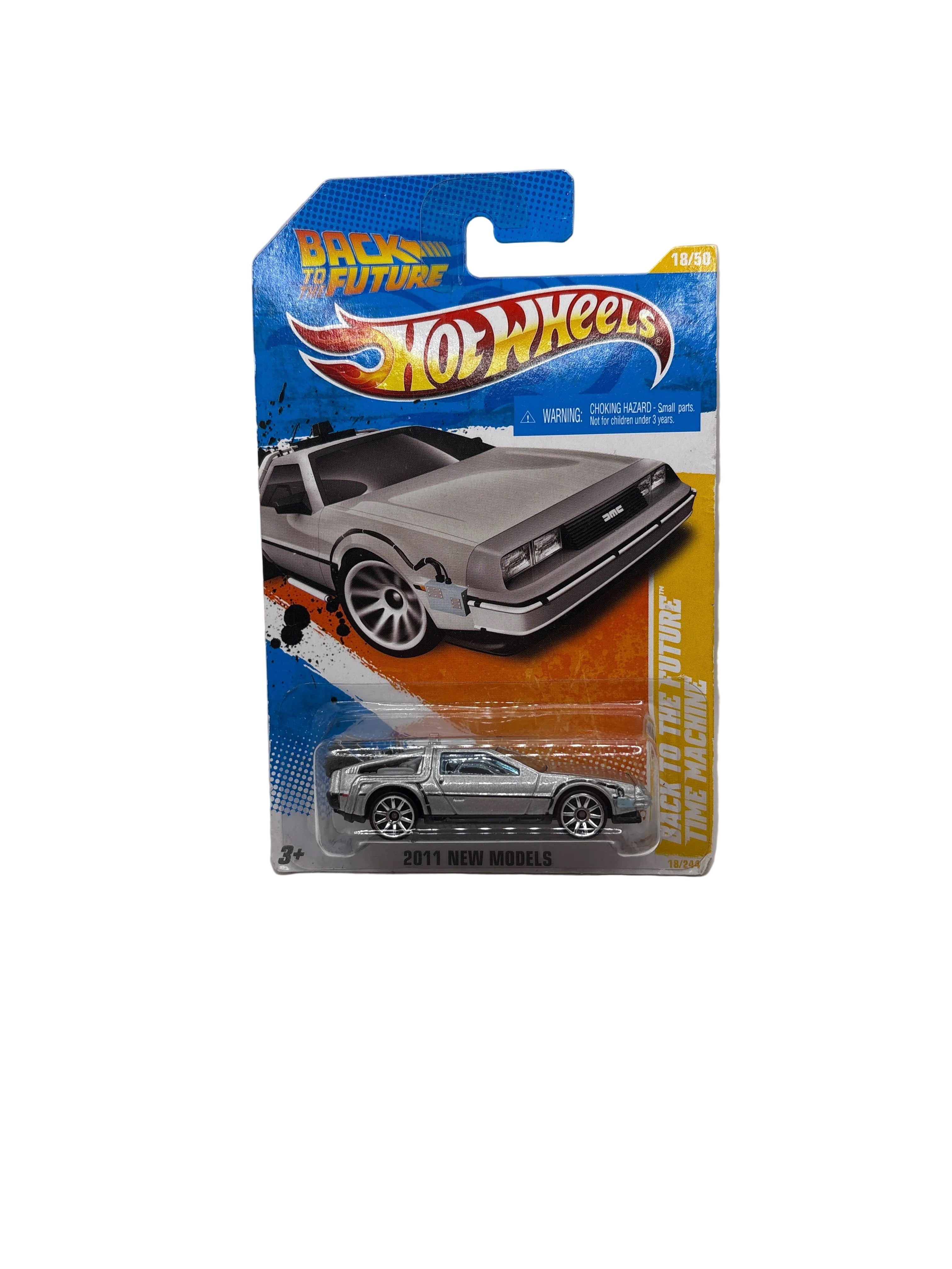 Hot Wheels Back To The Future Time Machine Diecast silver