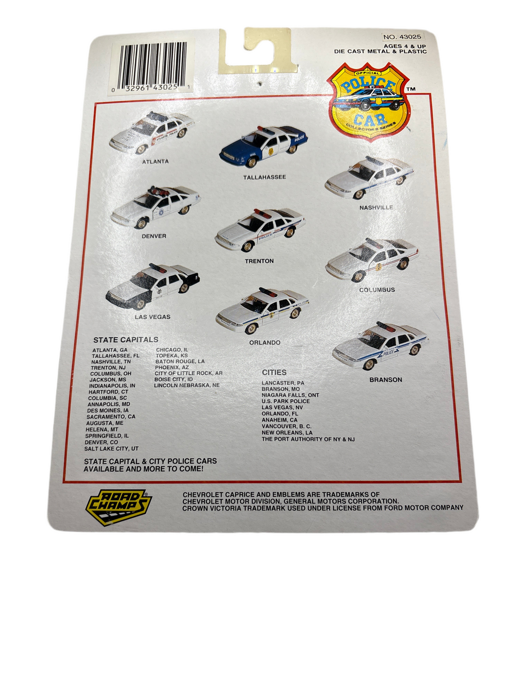 Road Champs Crown Victoria Diecast