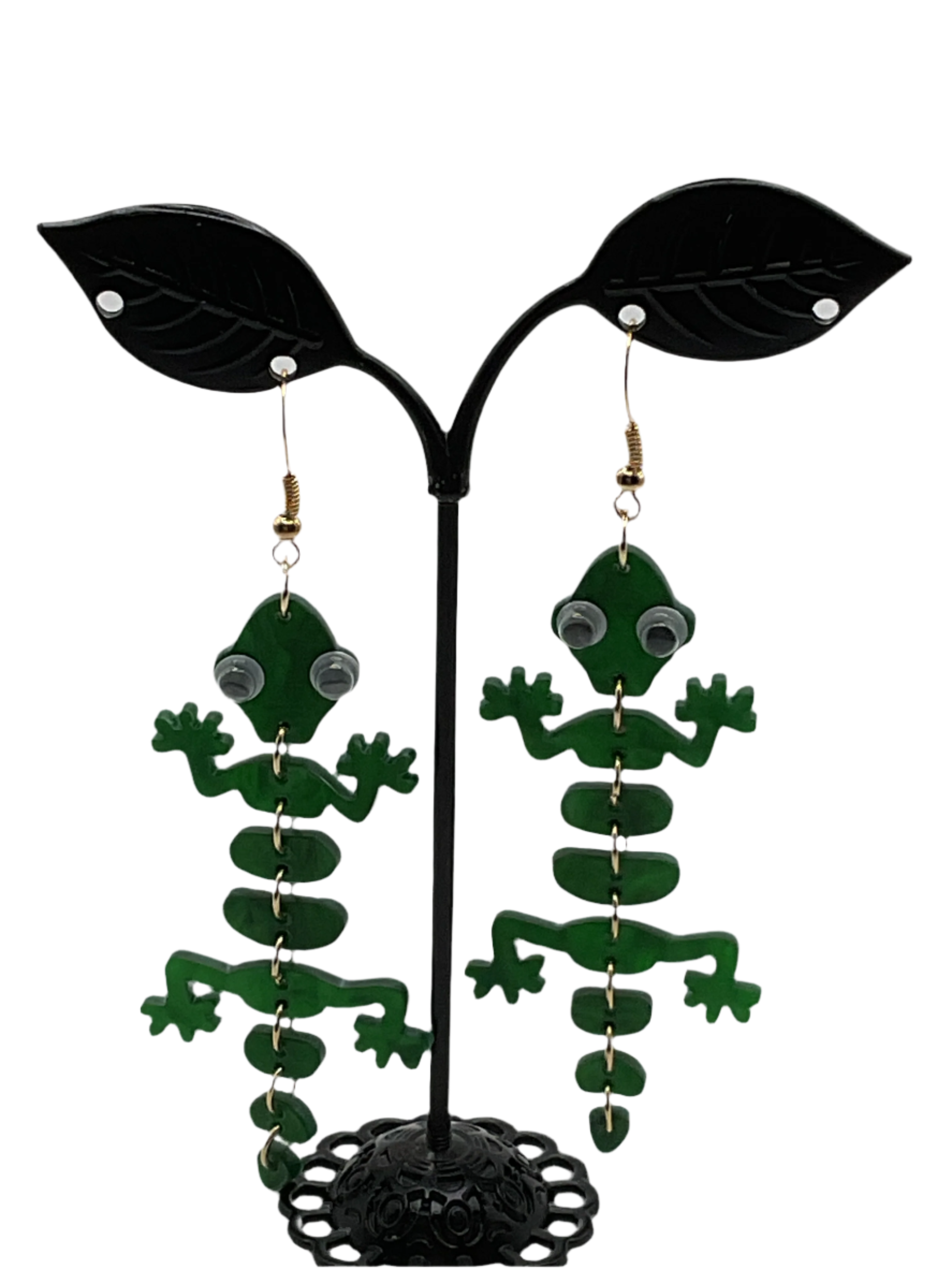 Alligator earrings