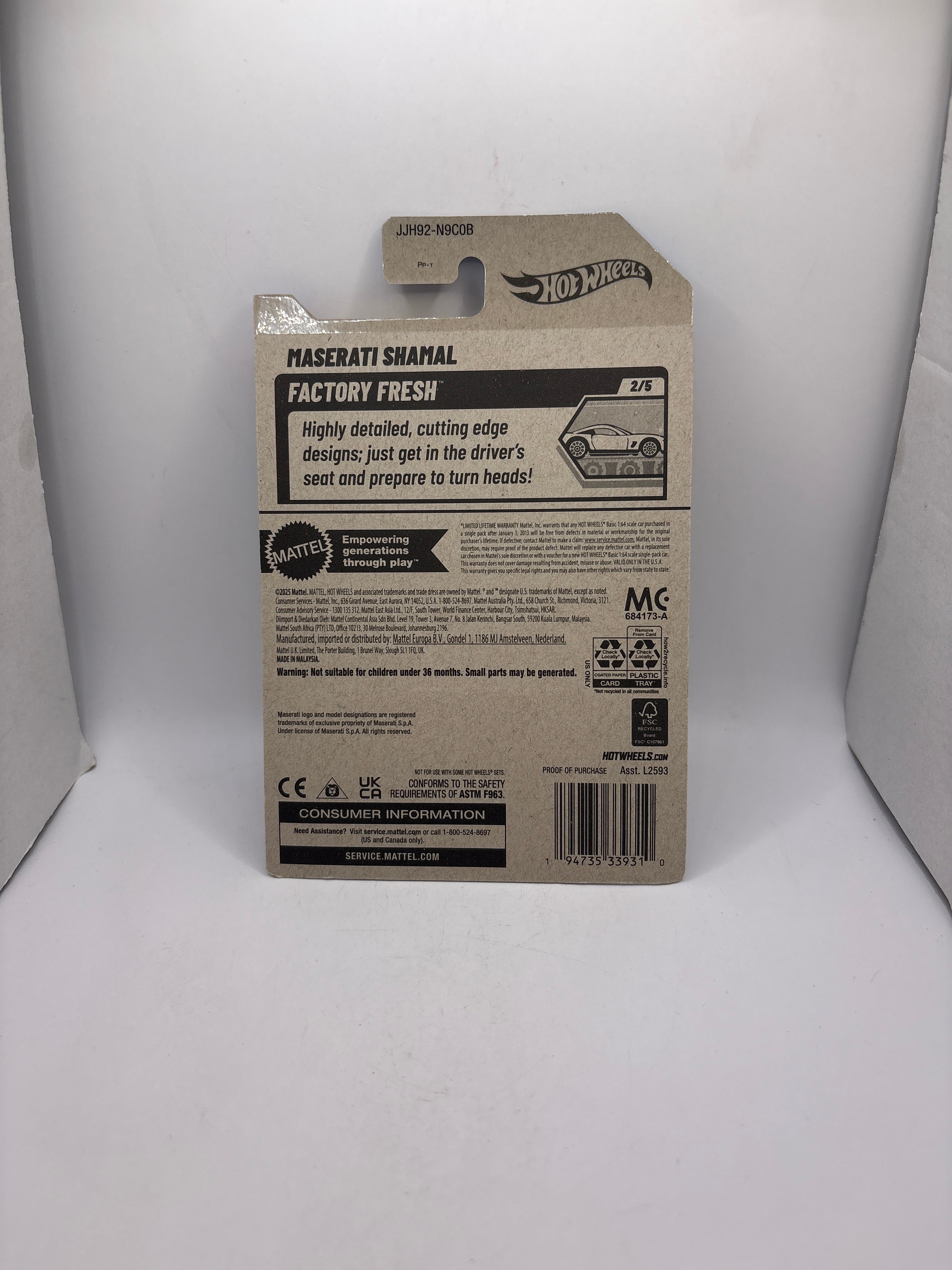 Hot Wheels Maserati Shamal Diecast