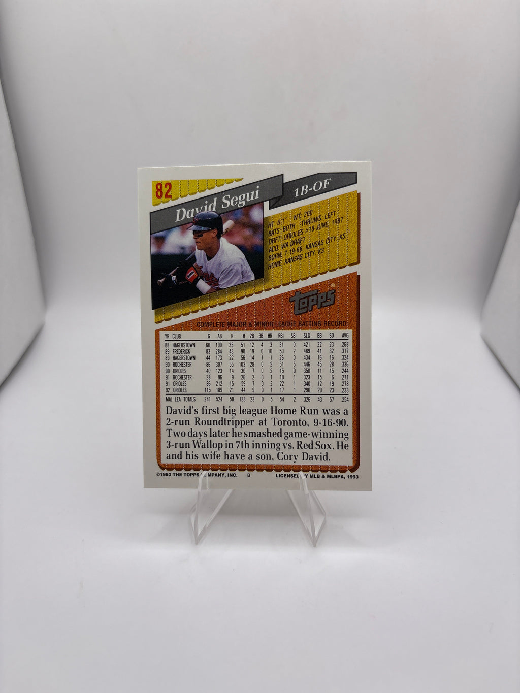 Topps David Segui