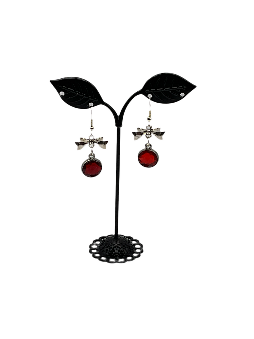 Red Circle Earrings