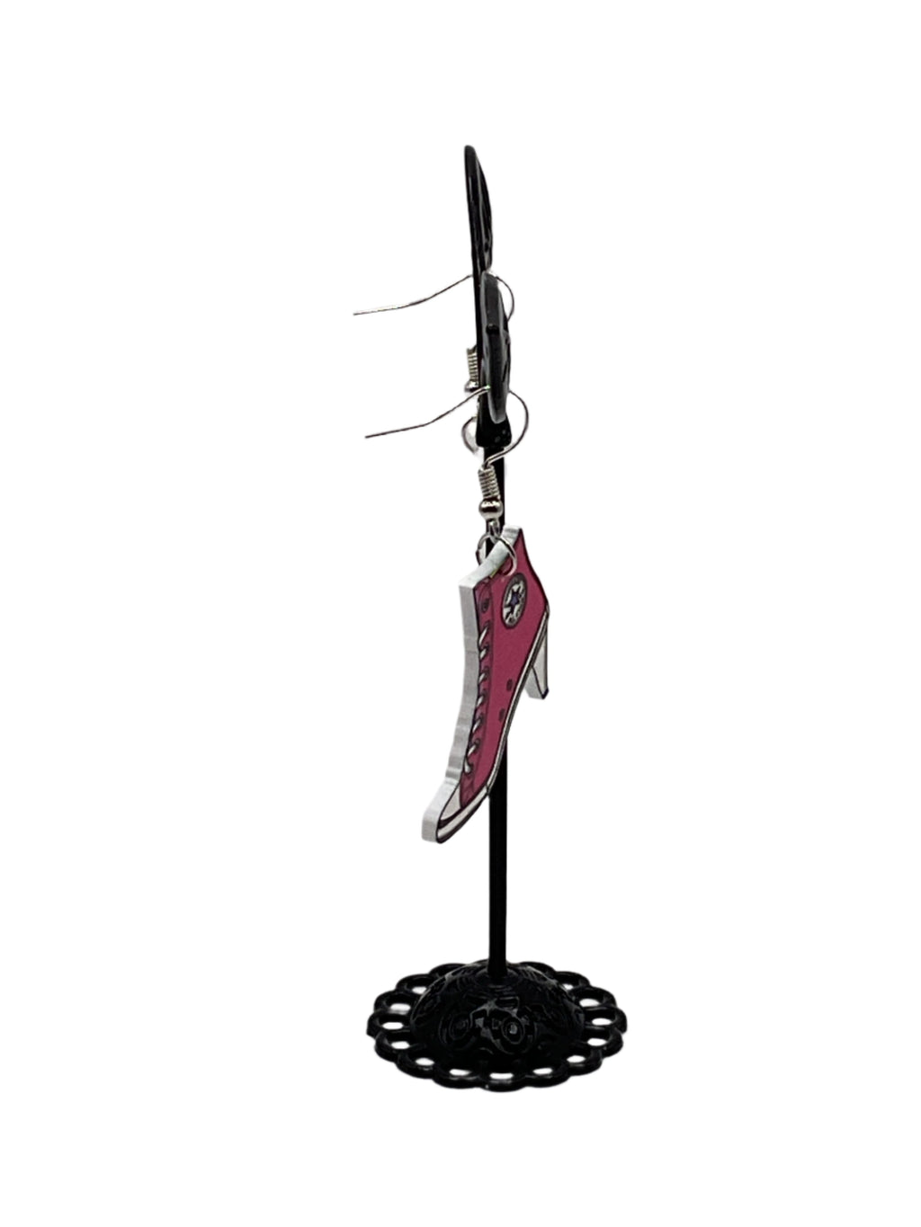 Pink High Heel Tennis Shoe Earrings
