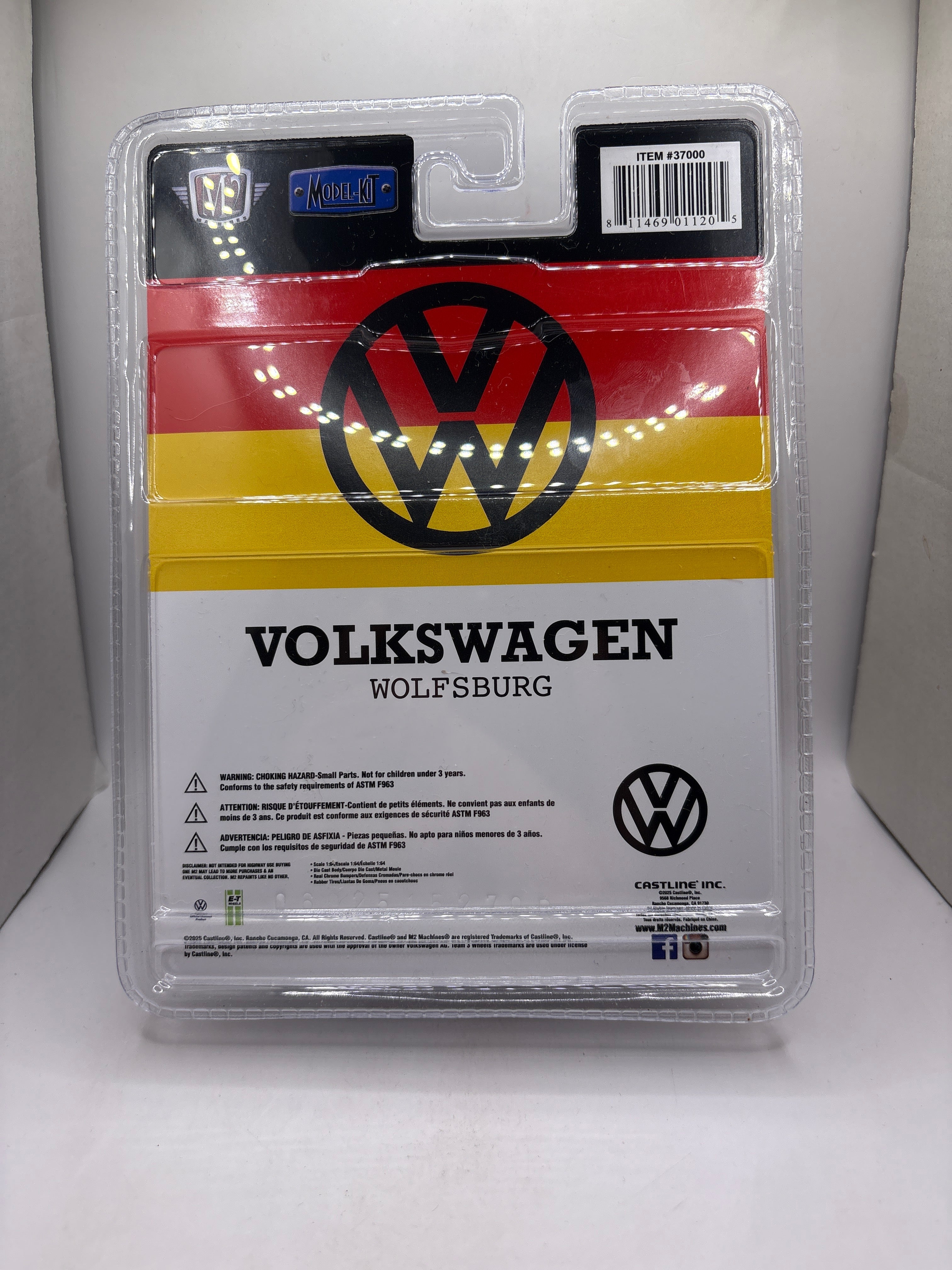 M2 1958 VW Microbus 15 Window USA Model Diecast multi color