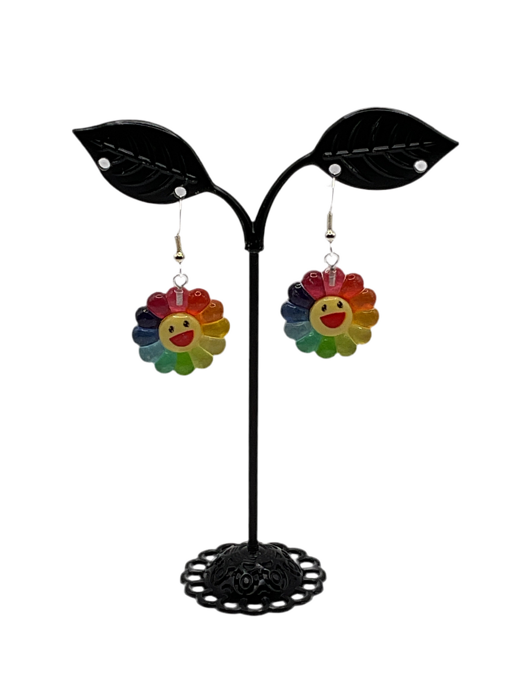 Flower Smiley Face Earrings