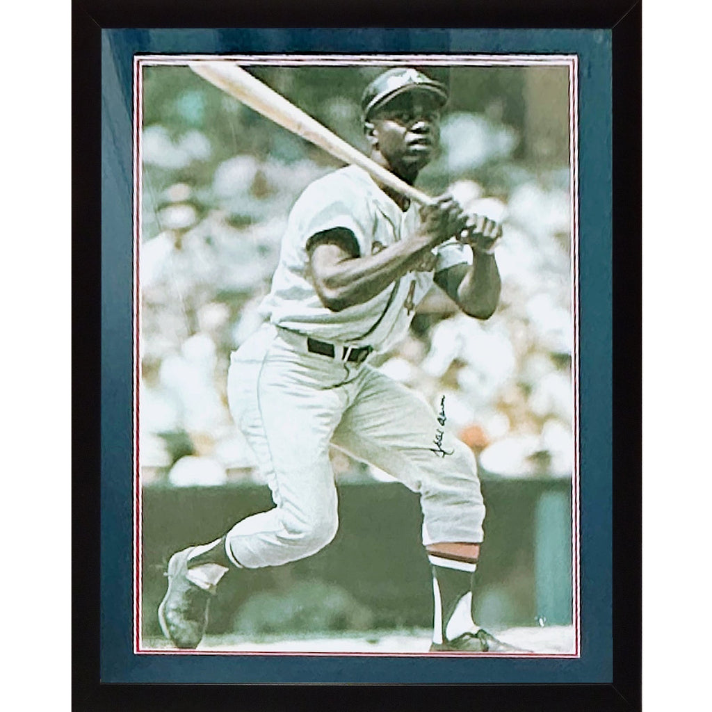 Hank Aaron Autographed Atlanta Braves 1968 Vintage SI Deluxe Framed Large Poster - JSA Letter
