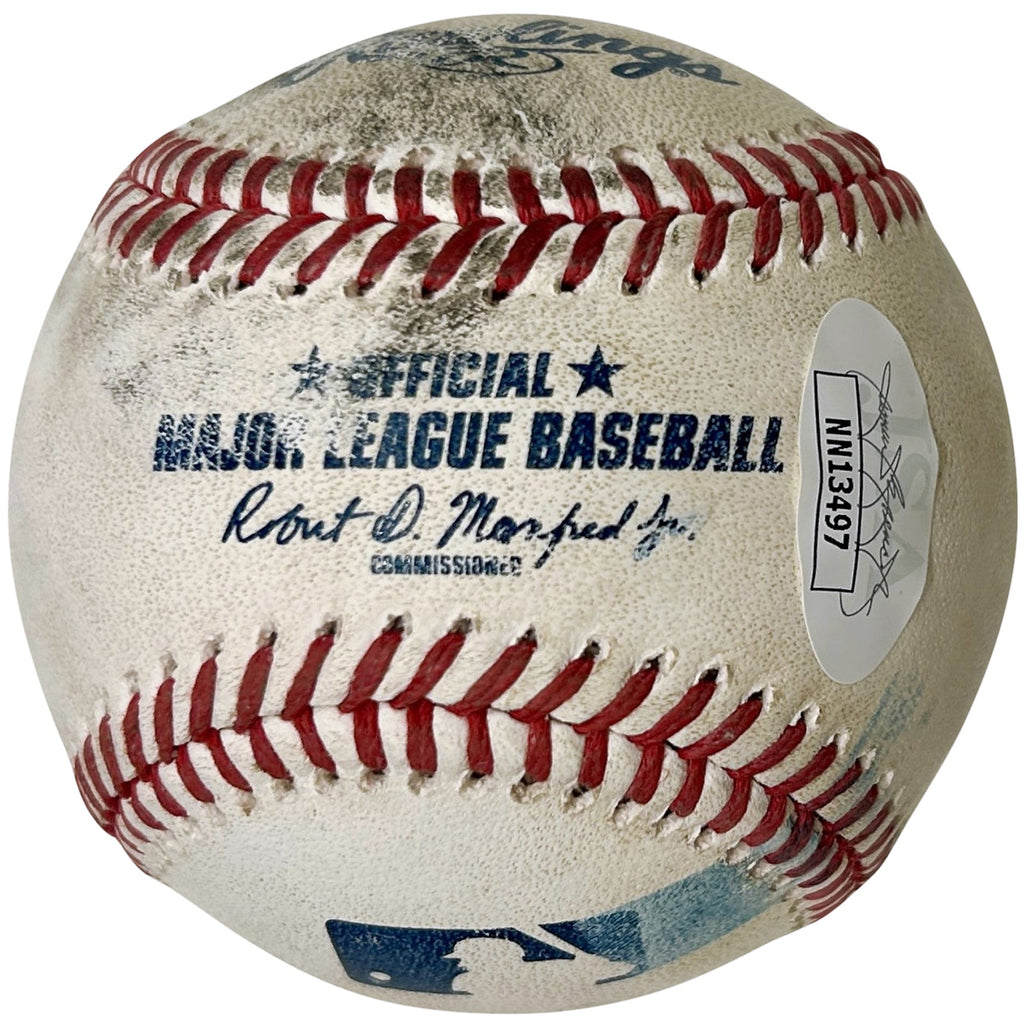 Mookie Betts Autographed Los Angeles Dodgers Official MLB Baseball w/ Bible Verse - JSA