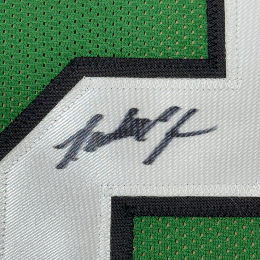 Framed Autographed/Signed Randall Cunningham 35x39 Philadelphia Green Football Jersey JSA COA
